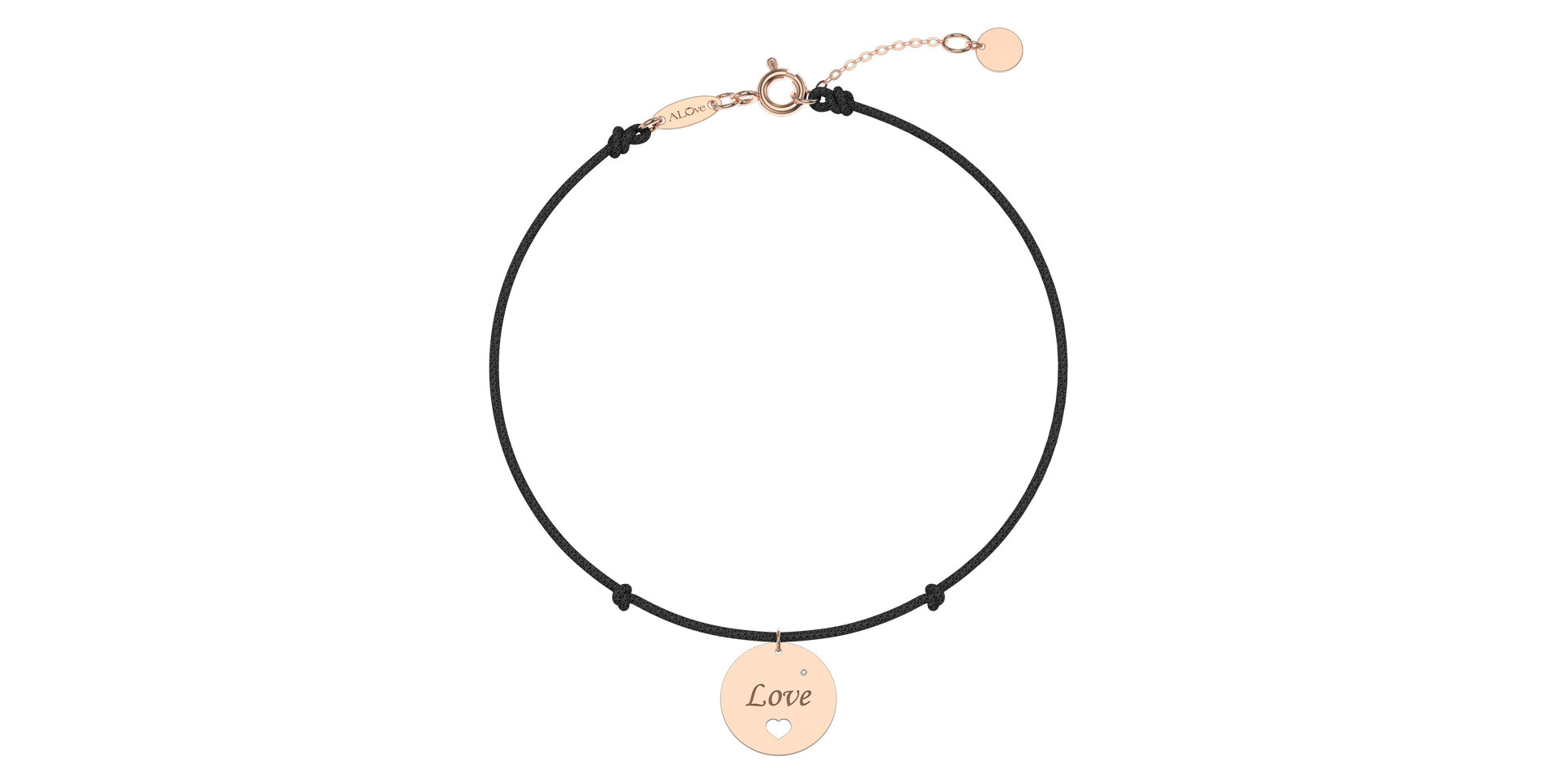 Diamantový náramok so šnúrkou Love Magical