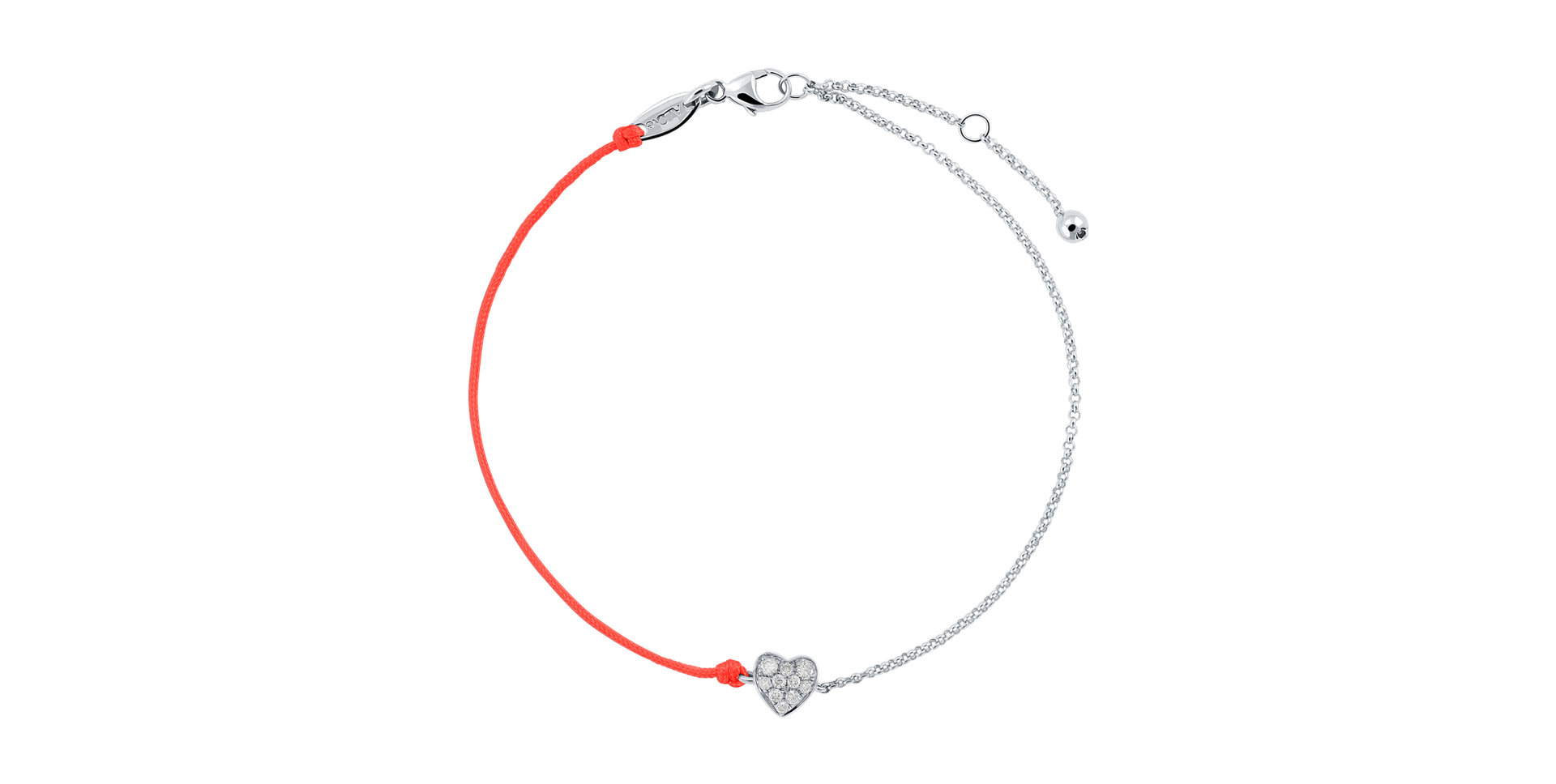 Diamantový náramok so šnúrkou Little Heart