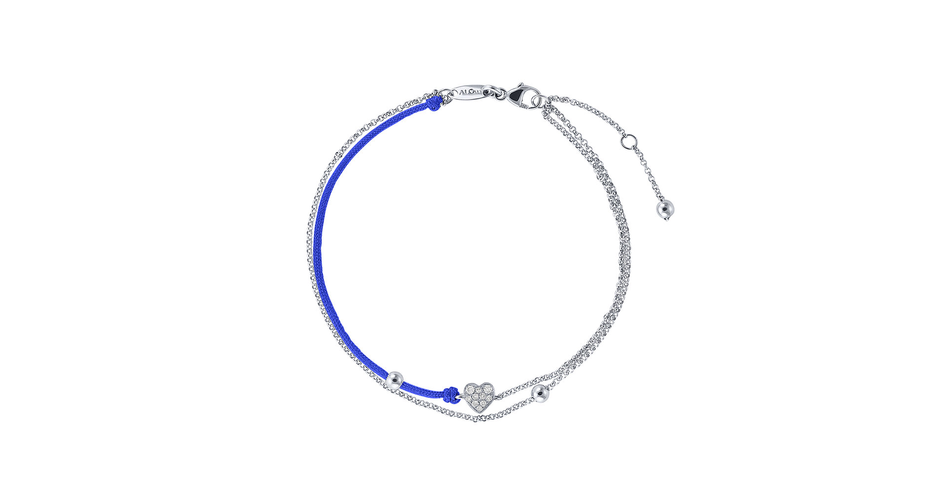 Diamantový náramok so šnúrkou Diamond Heart