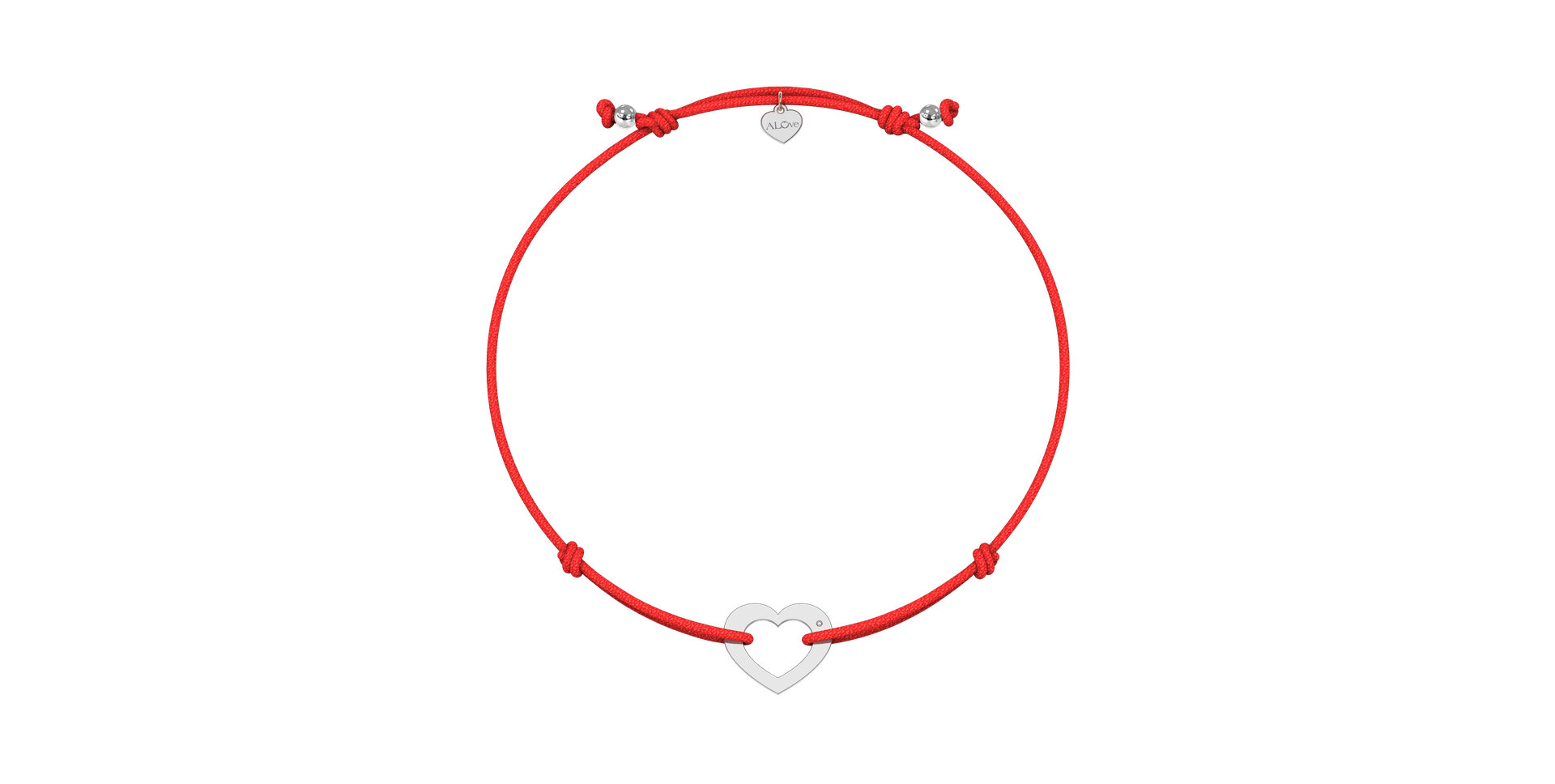 Diamantový náramok so šnúrkou Love