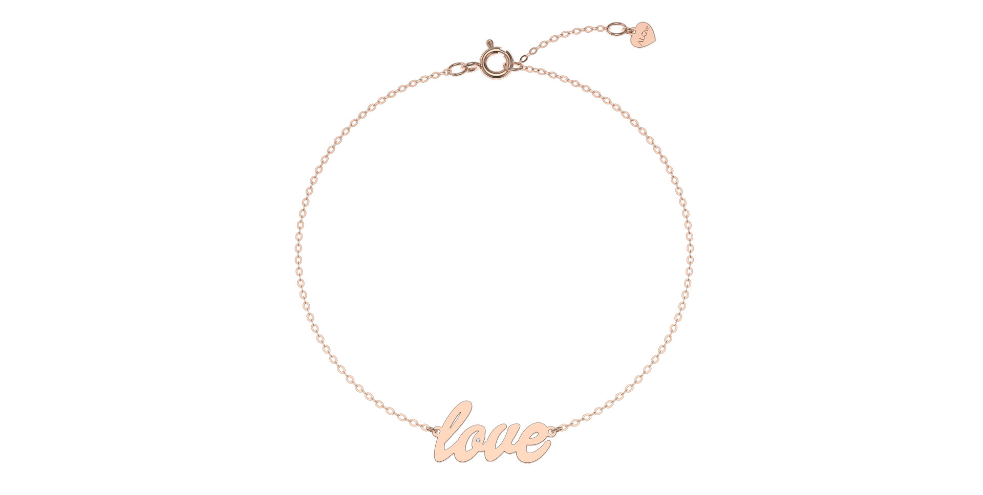 Náramok s diamantom Love