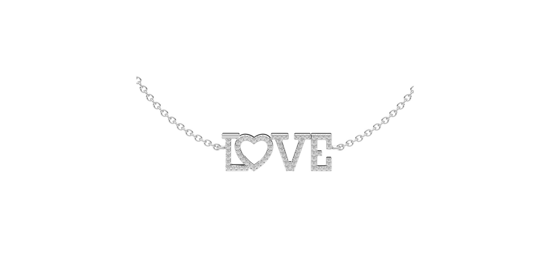 Náramok s diamantmi Love