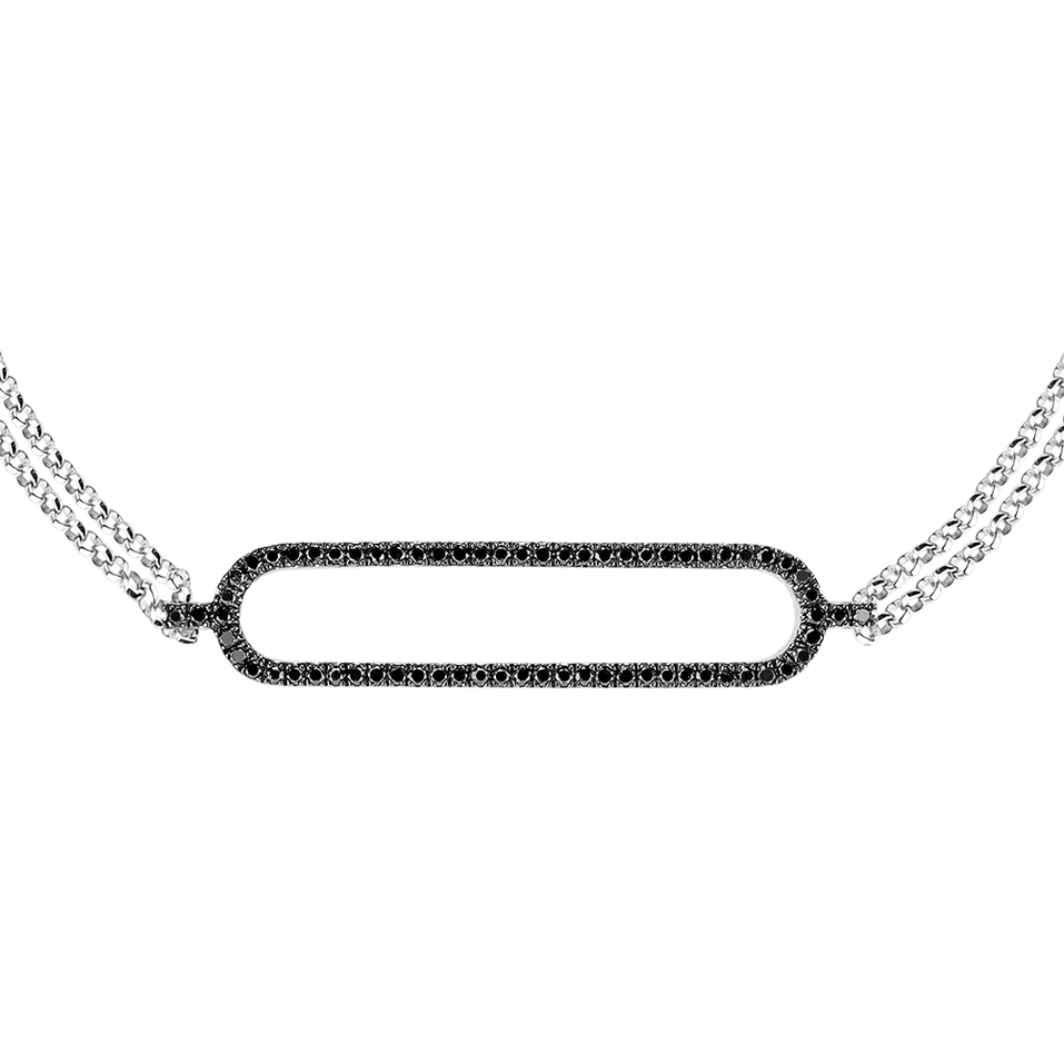 Náramok s čiernymi diamantmi Dazzle