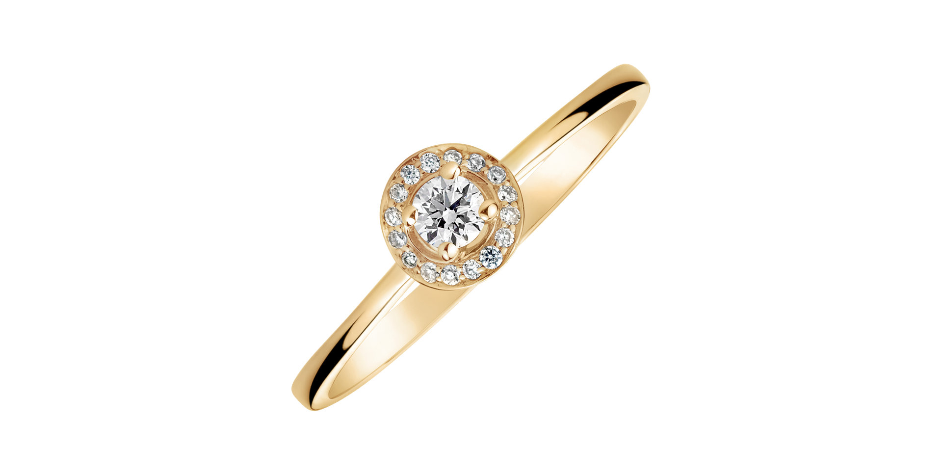 Prsteň s diamantmi Bright Glow