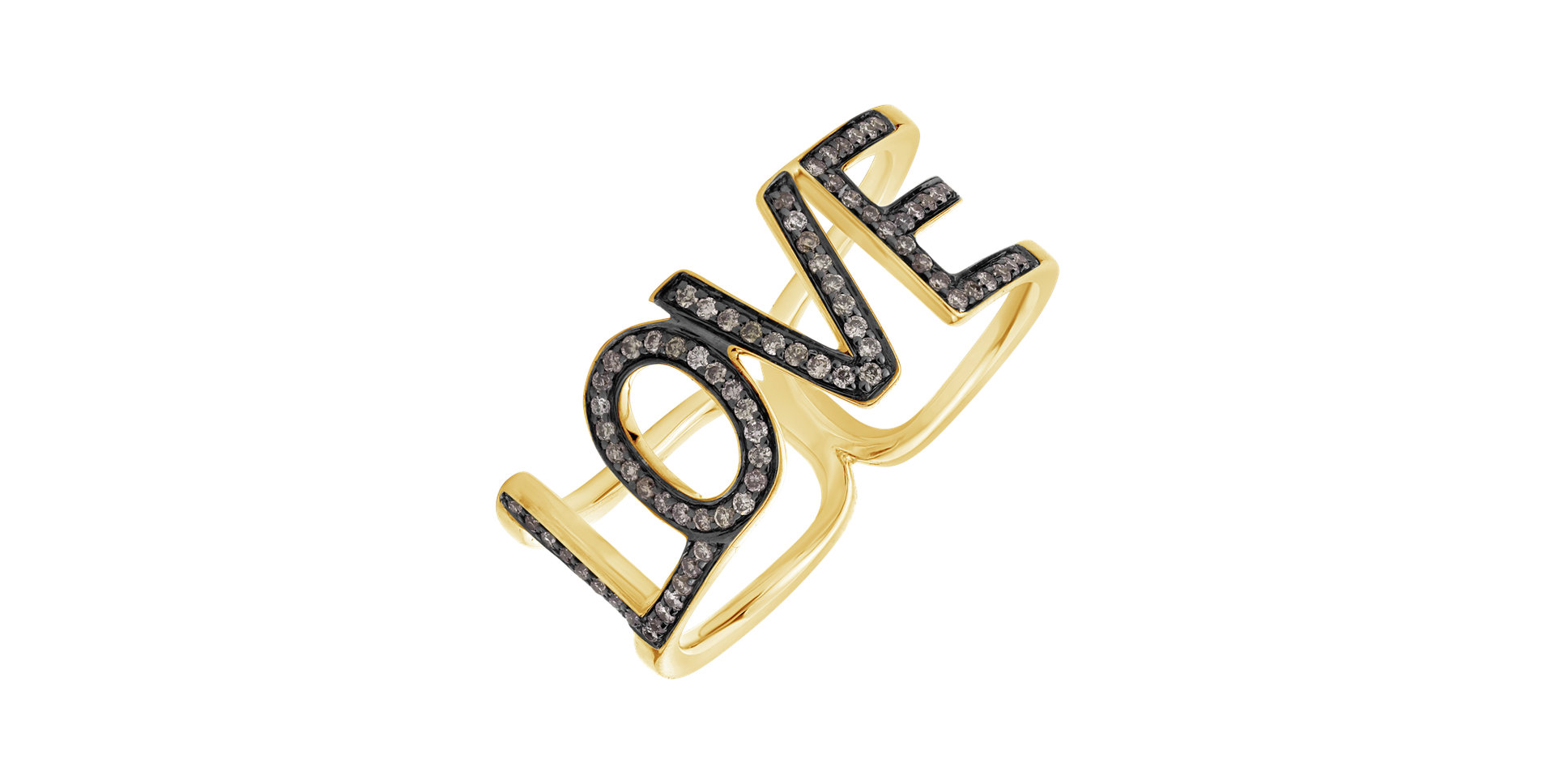 Prsteň s diamantmi Love