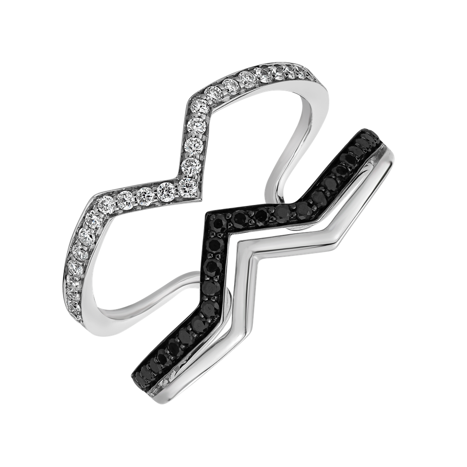 Prsteň s diamantmi Broken Aura