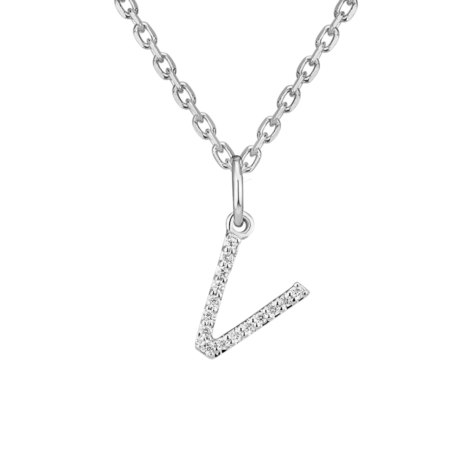 Prívesok s diamantmi Line Glitter  V