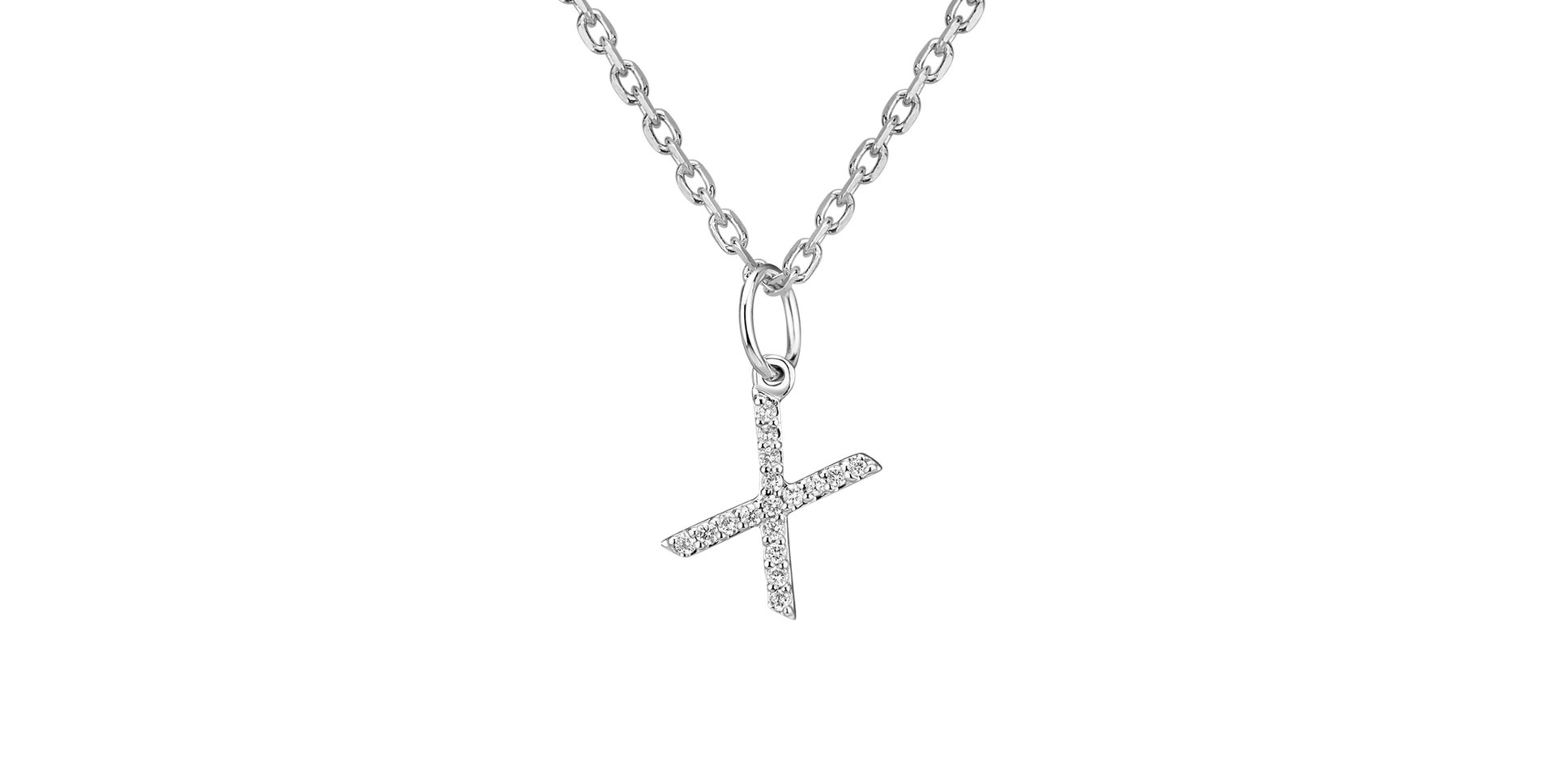 Prívesok s diamantmi Line Glitter  X