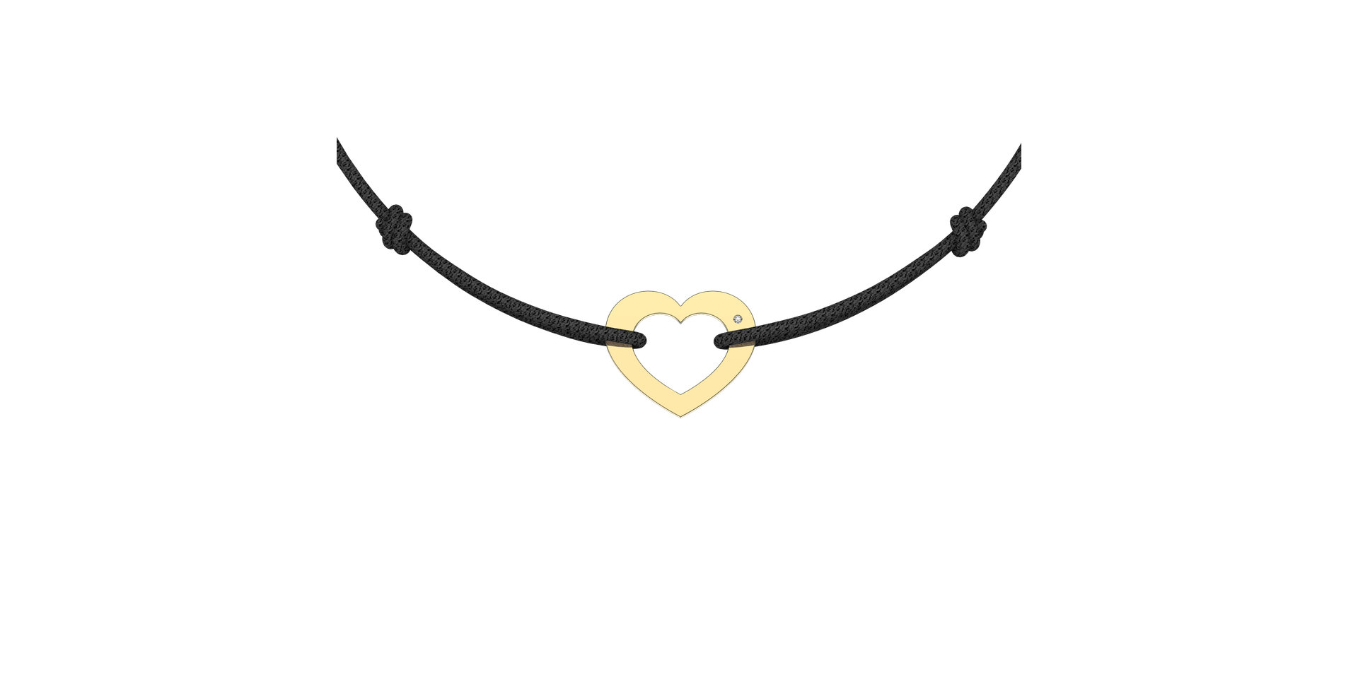 Diamantový náramok so šnúrkou Love