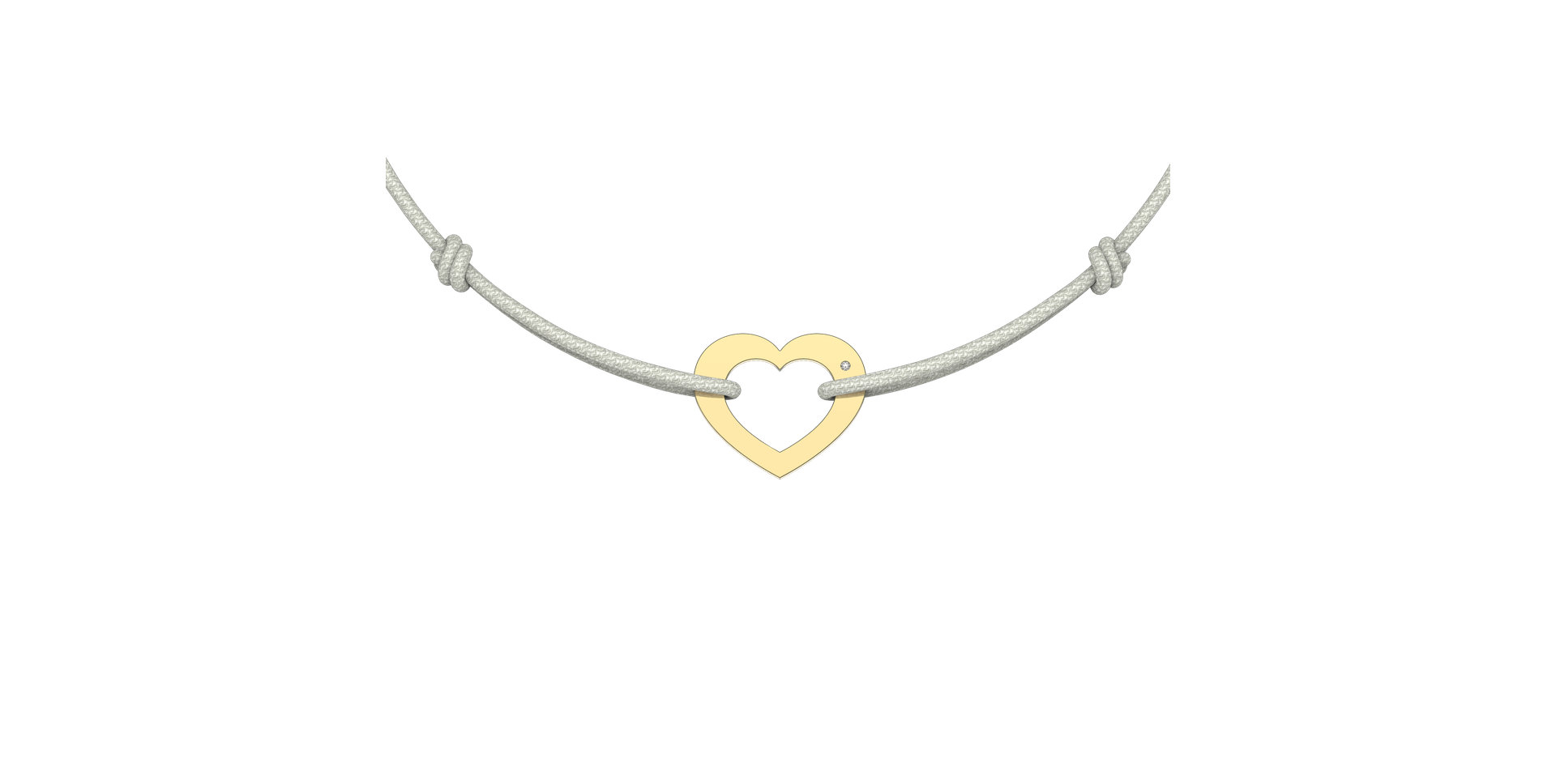 Diamantový náramok so šnúrkou Love