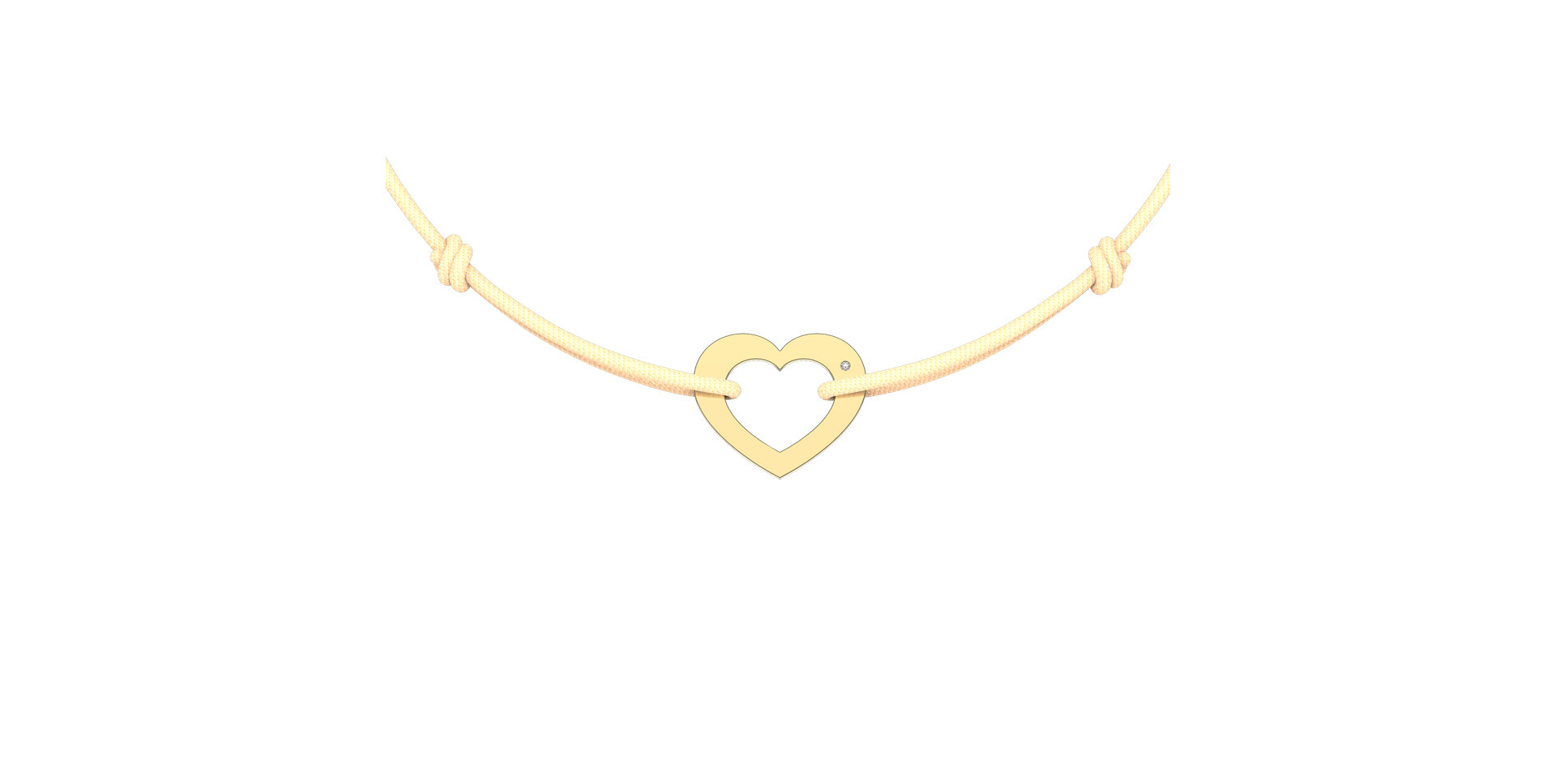 Diamantový náramok so šnúrkou Love