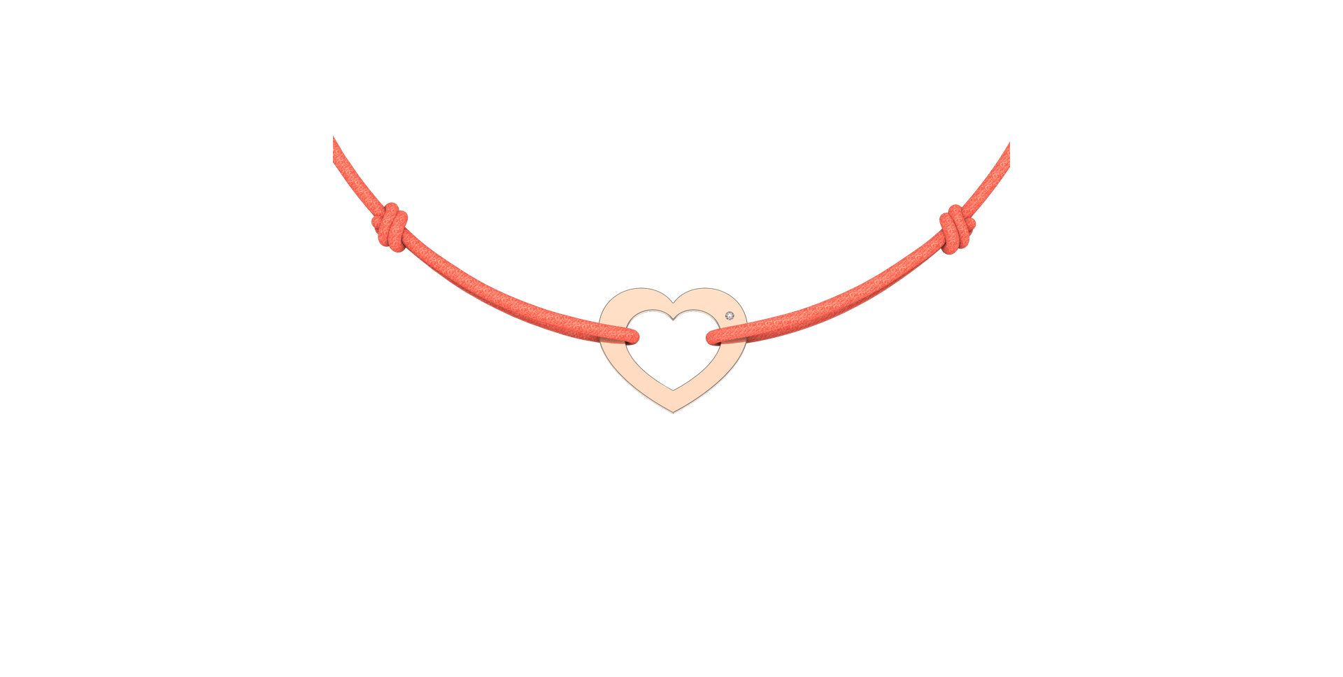 Diamantový náramok so šnúrkou Love