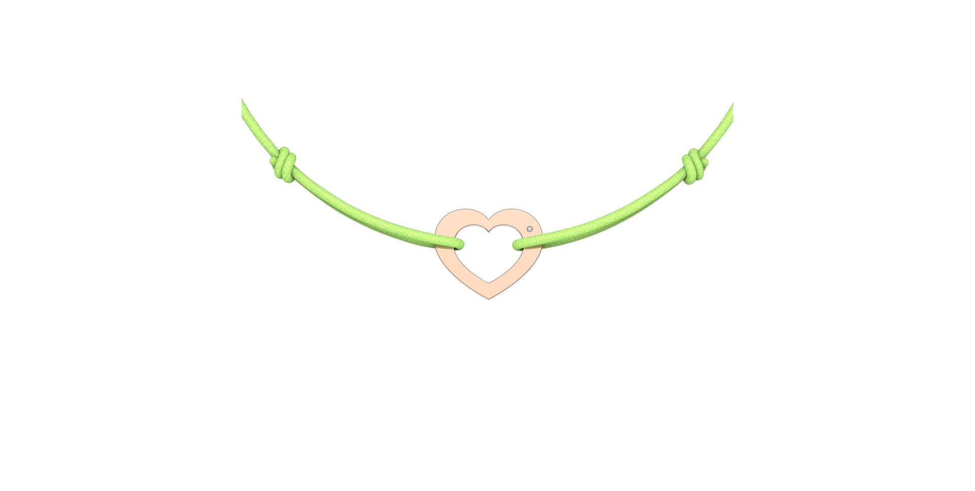 Diamantový náramok so šnúrkou Love