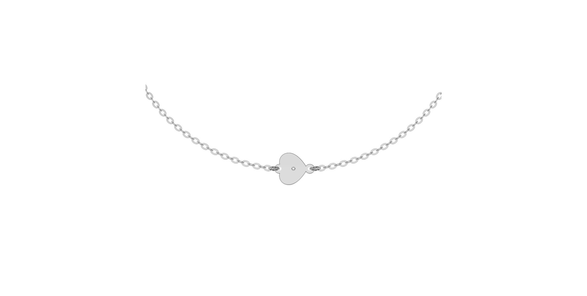Náramok s diamantom Little Heart