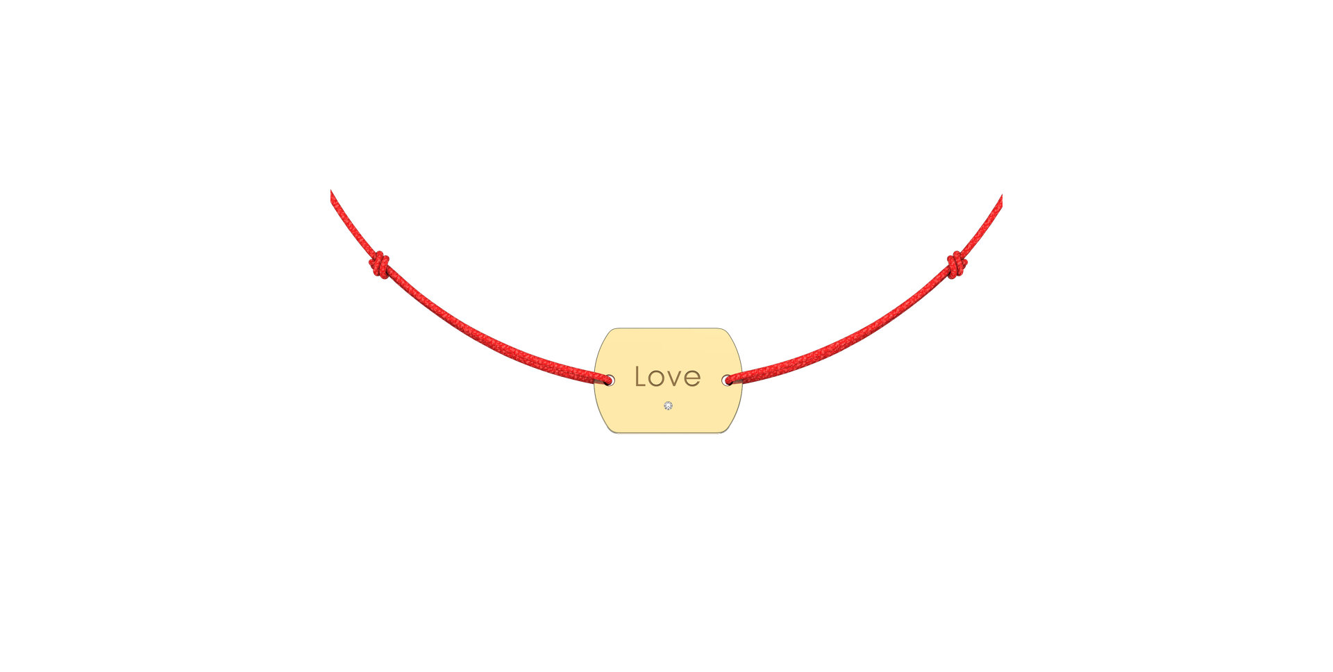 Diamantový náramok so šnúrkou Love Stamp