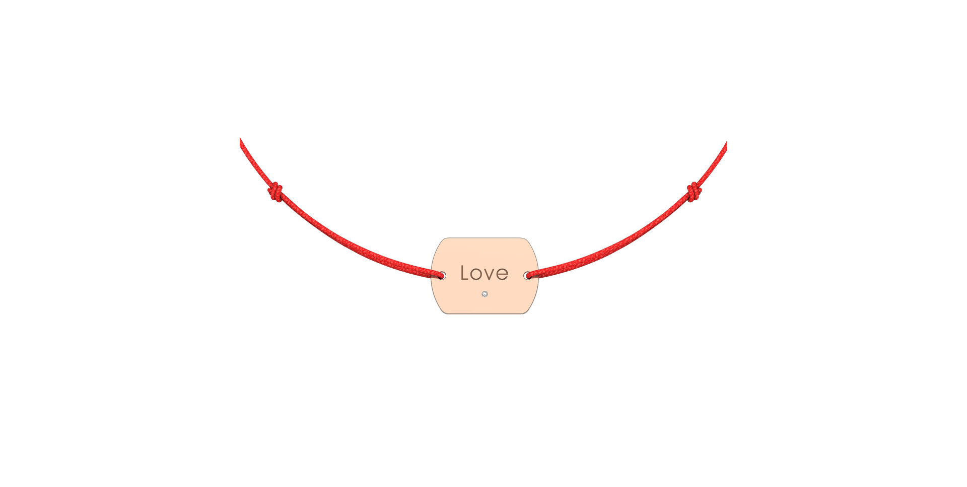 Diamantový náramok so šnúrkou Love Stamp