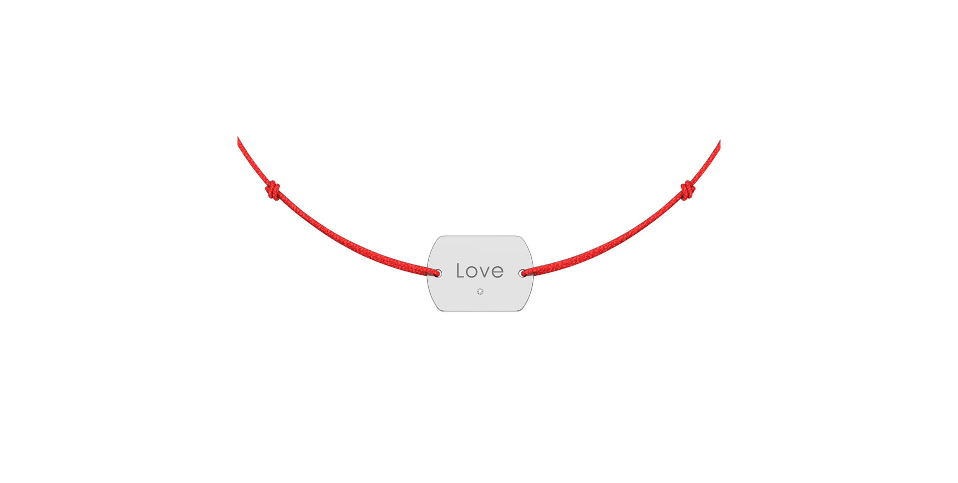 Diamantový náramok so šnúrkou Love Stamp