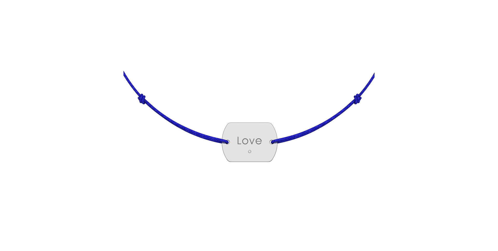 Diamantový náramok so šnúrkou Love Stamp