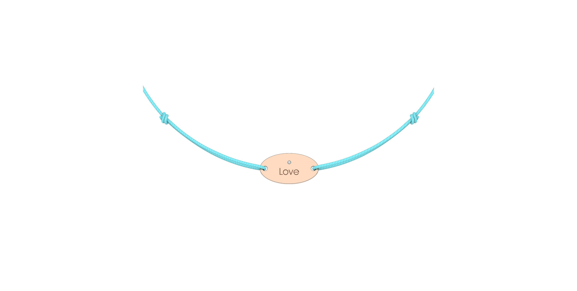 Diamantový náramok so šnúrkou Gold Stamp