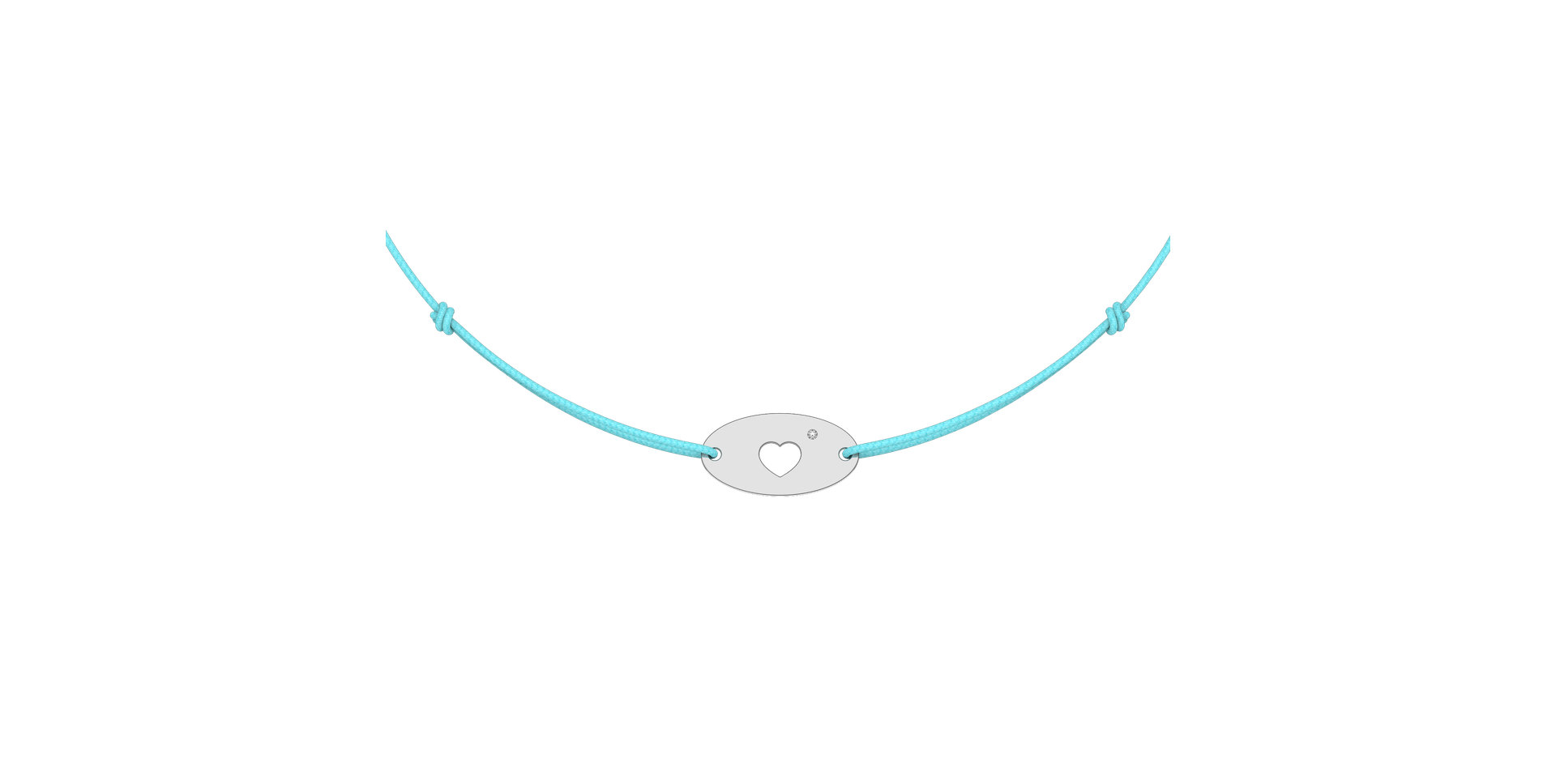 Diamantový náramok so šnúrkou Gold Heart