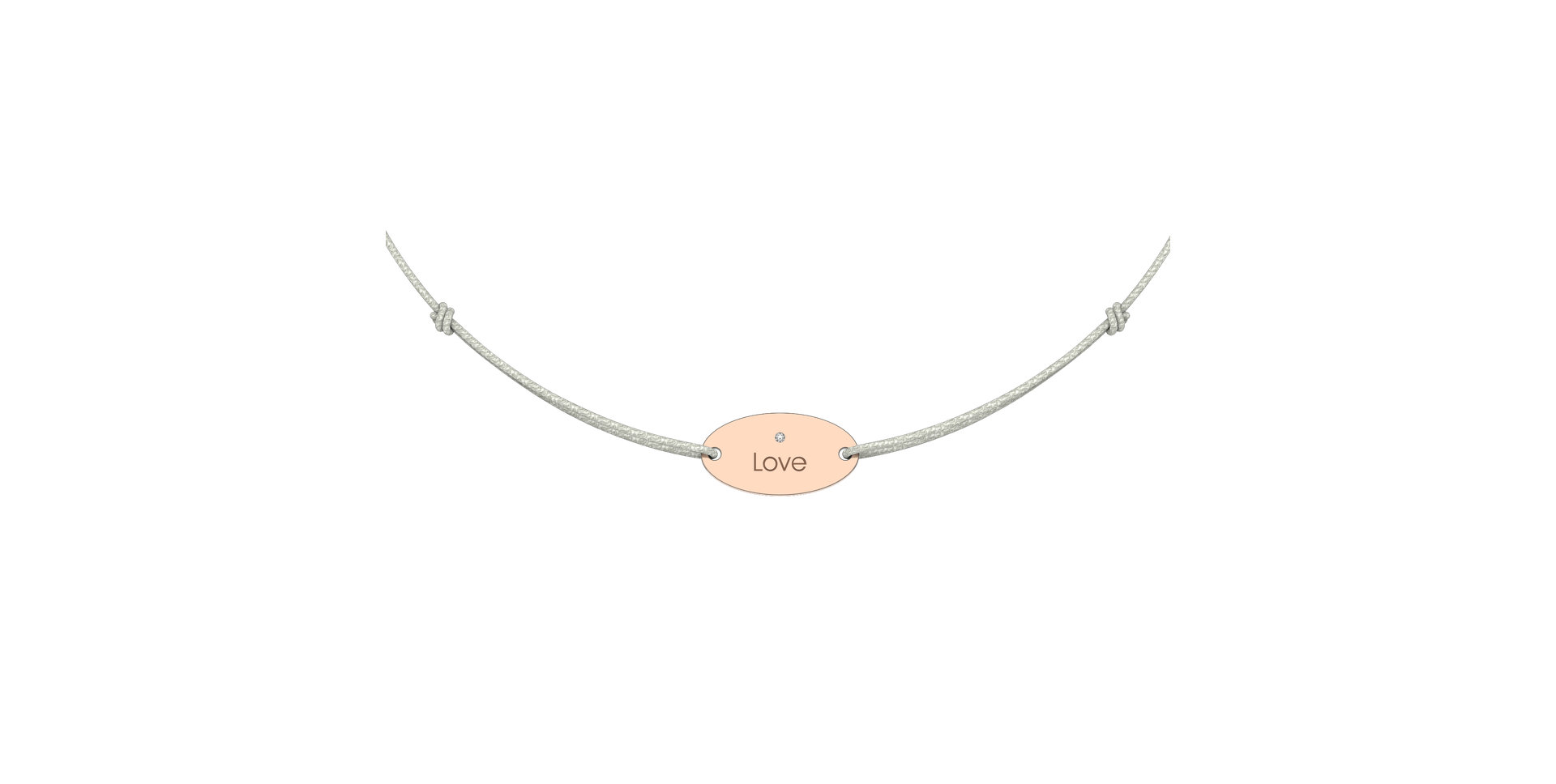 Diamantový náramok so šnúrkou Gold Stamp