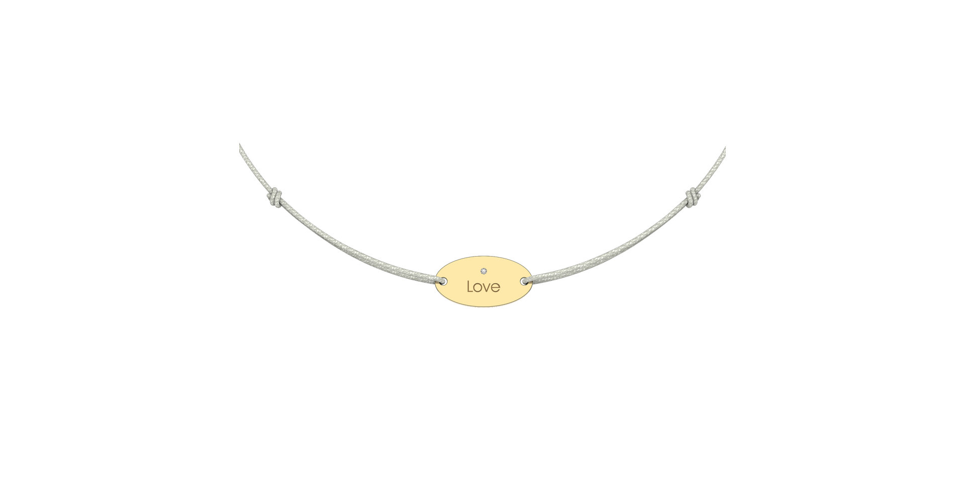 Diamantový náramok so šnúrkou Gold Stamp