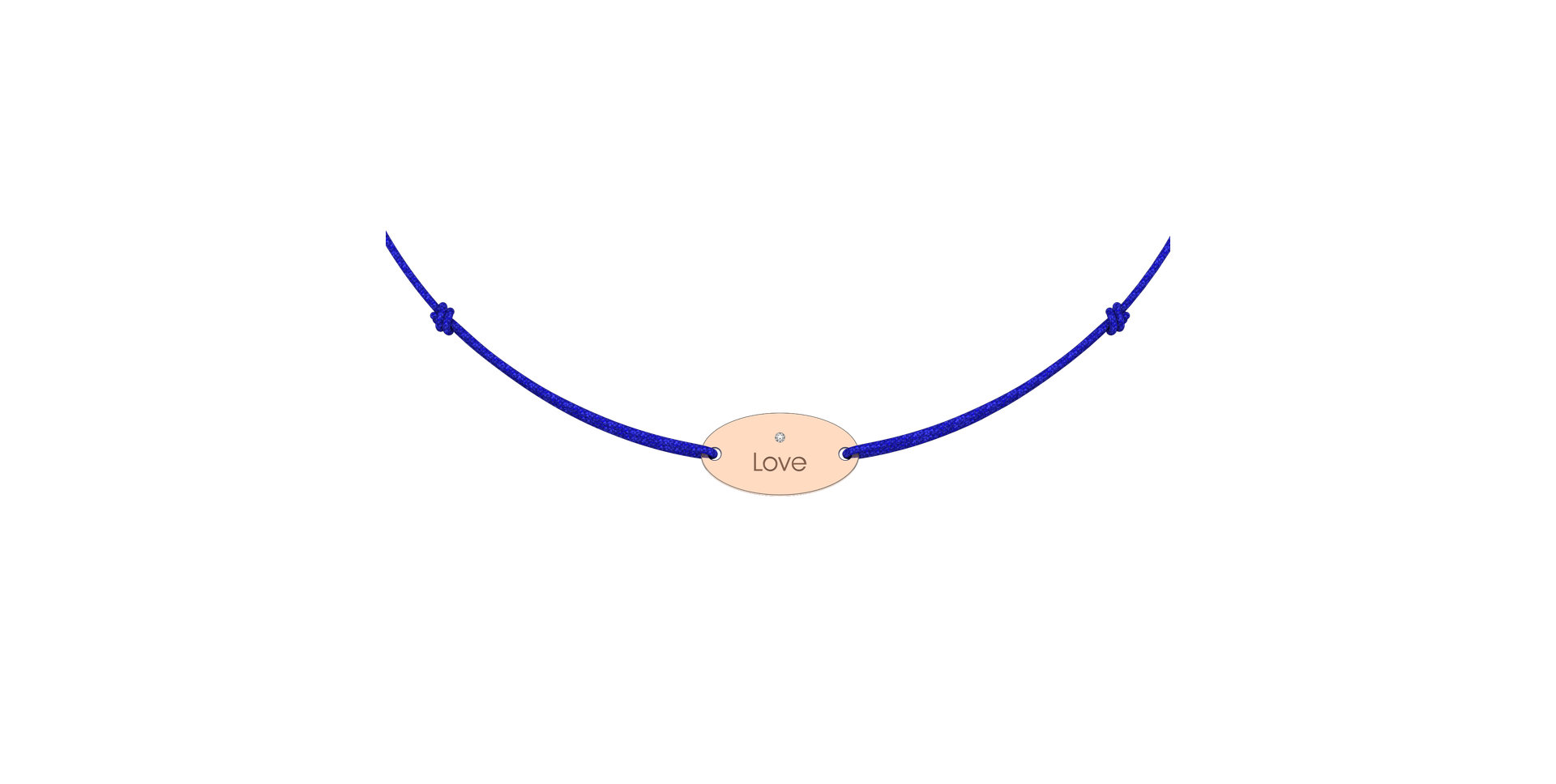 Diamantový náramok so šnúrkou Gold Stamp