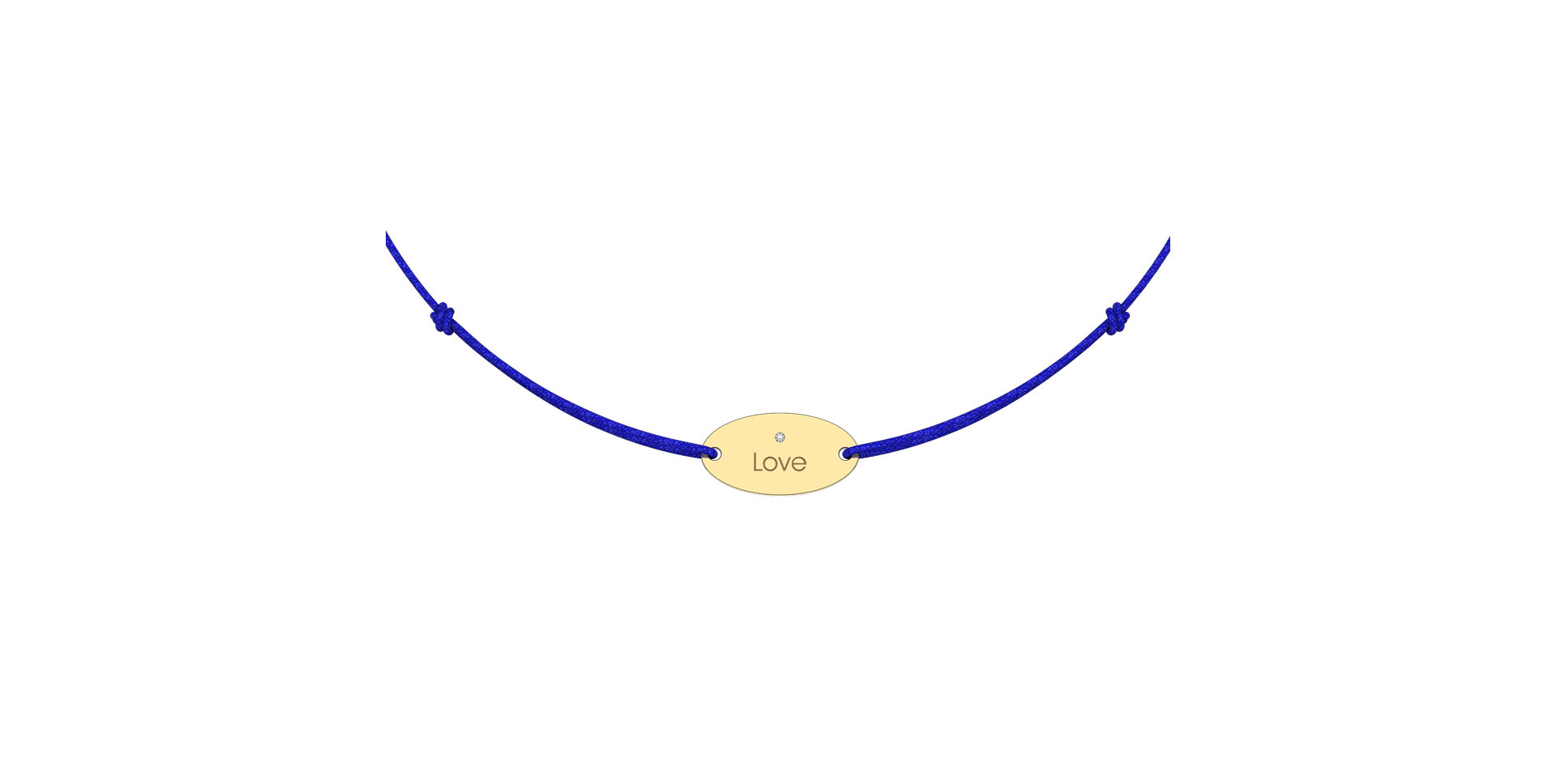 Diamantový náramok so šnúrkou Gold Stamp