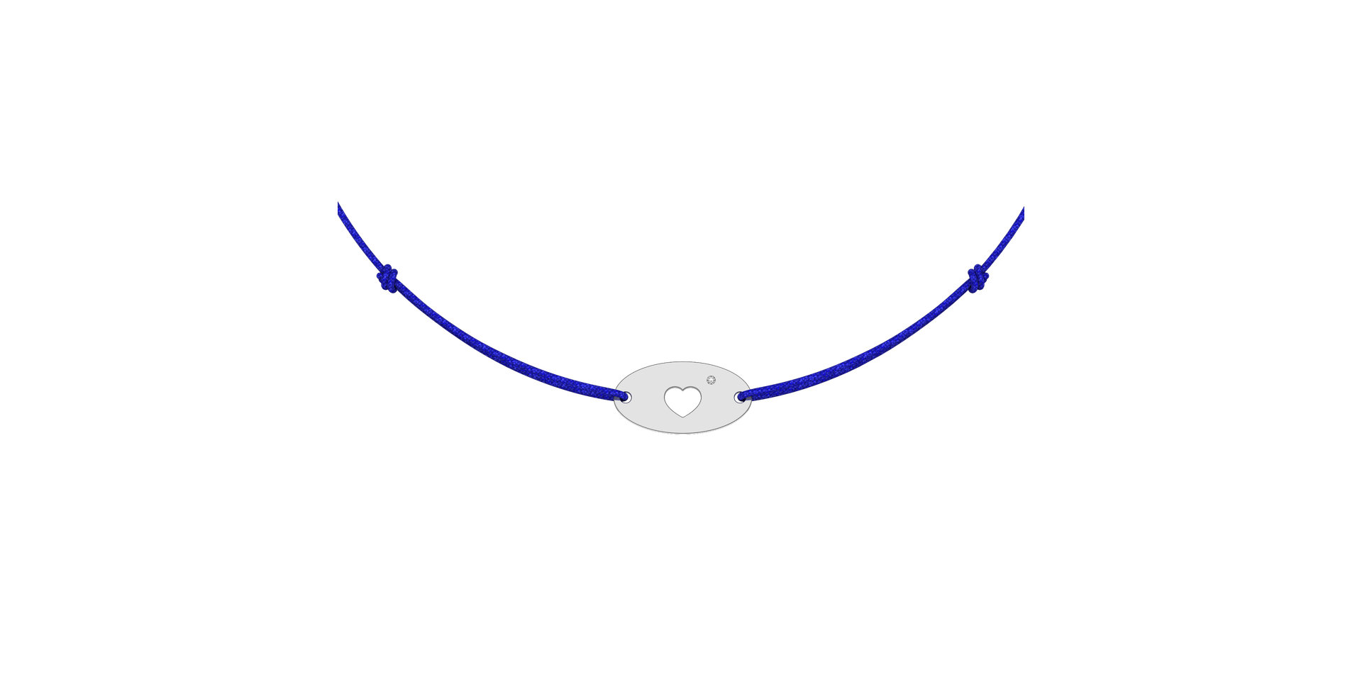 Diamantový náramok so šnúrkou Gold Heart