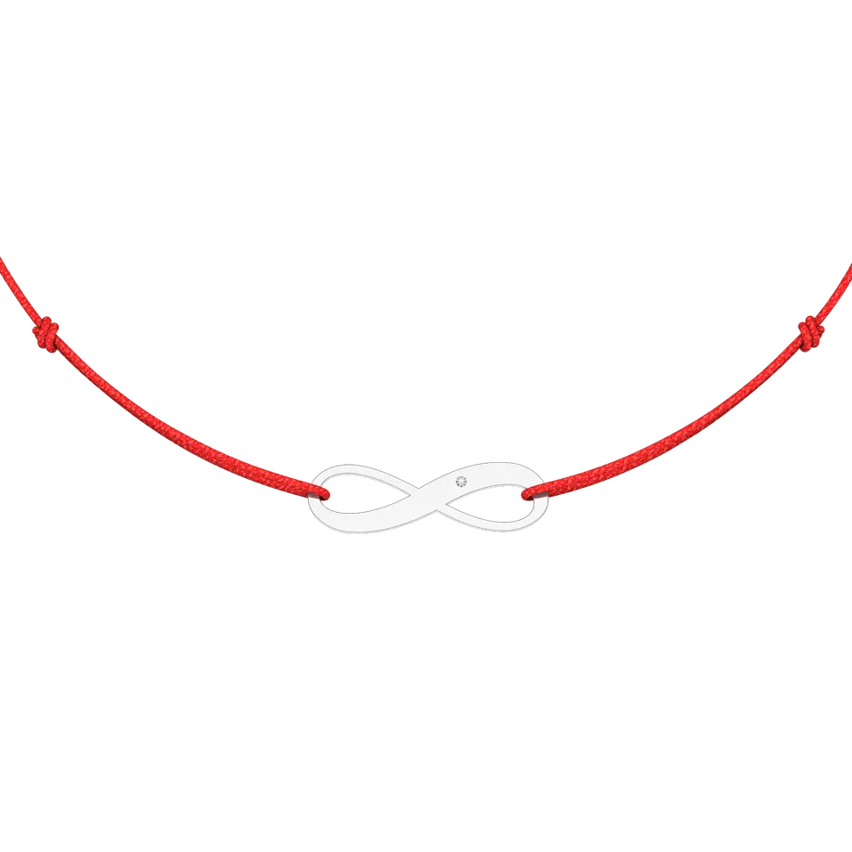 Diamantový náramok so šnúrkou Infinity