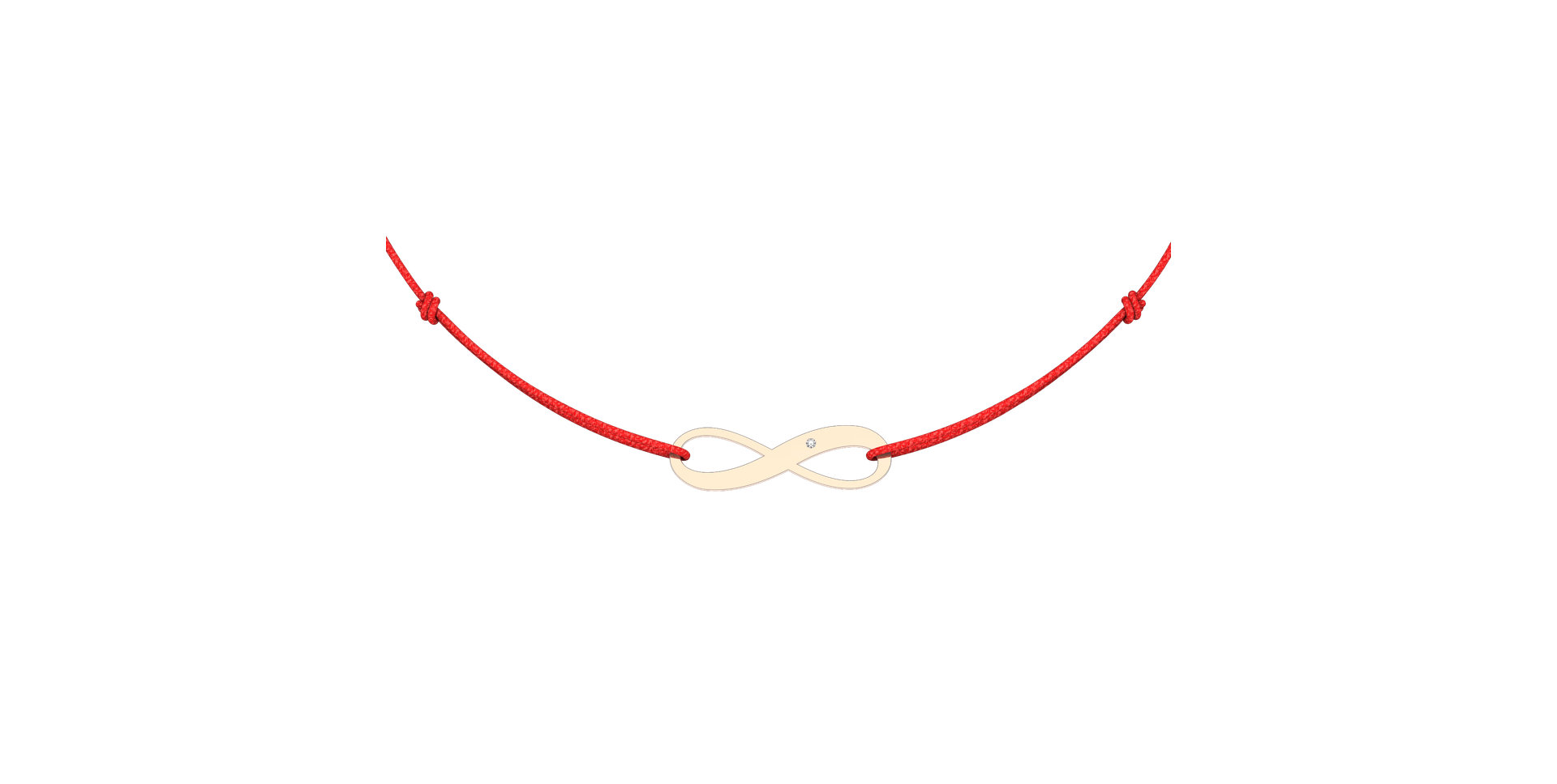 Diamantový náramok so šnúrkou Infinity