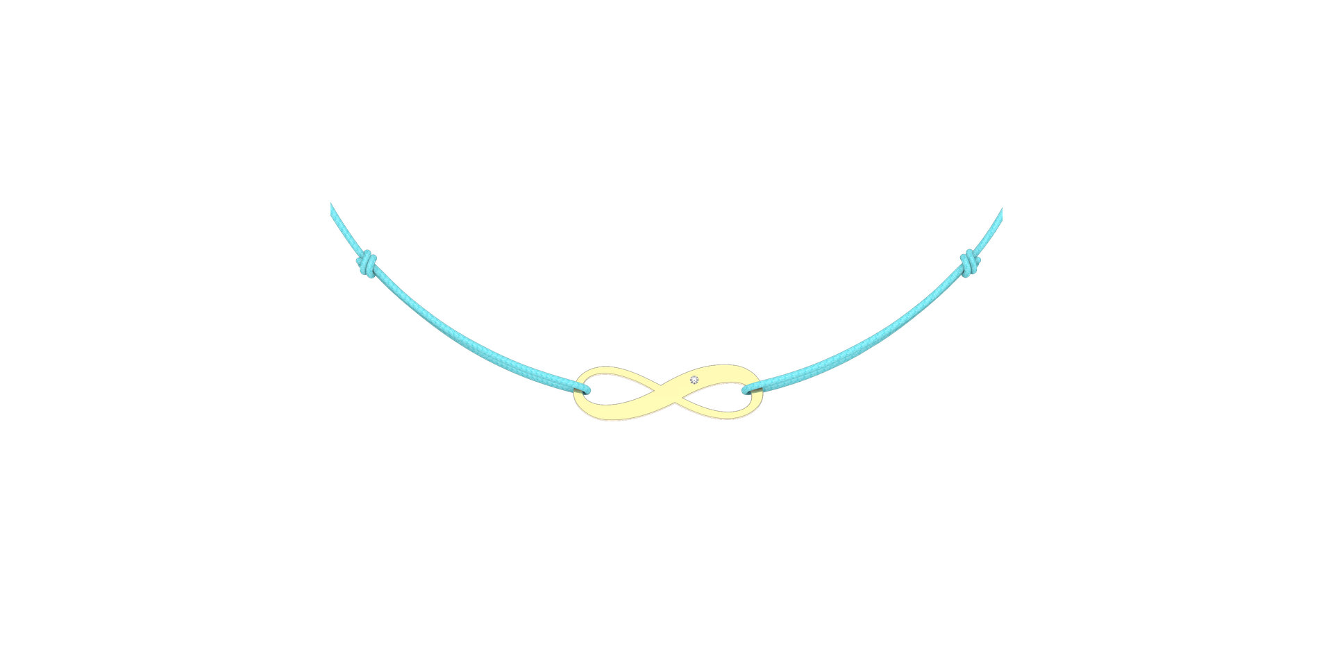 Diamantový náramok so šnúrkou Infinity