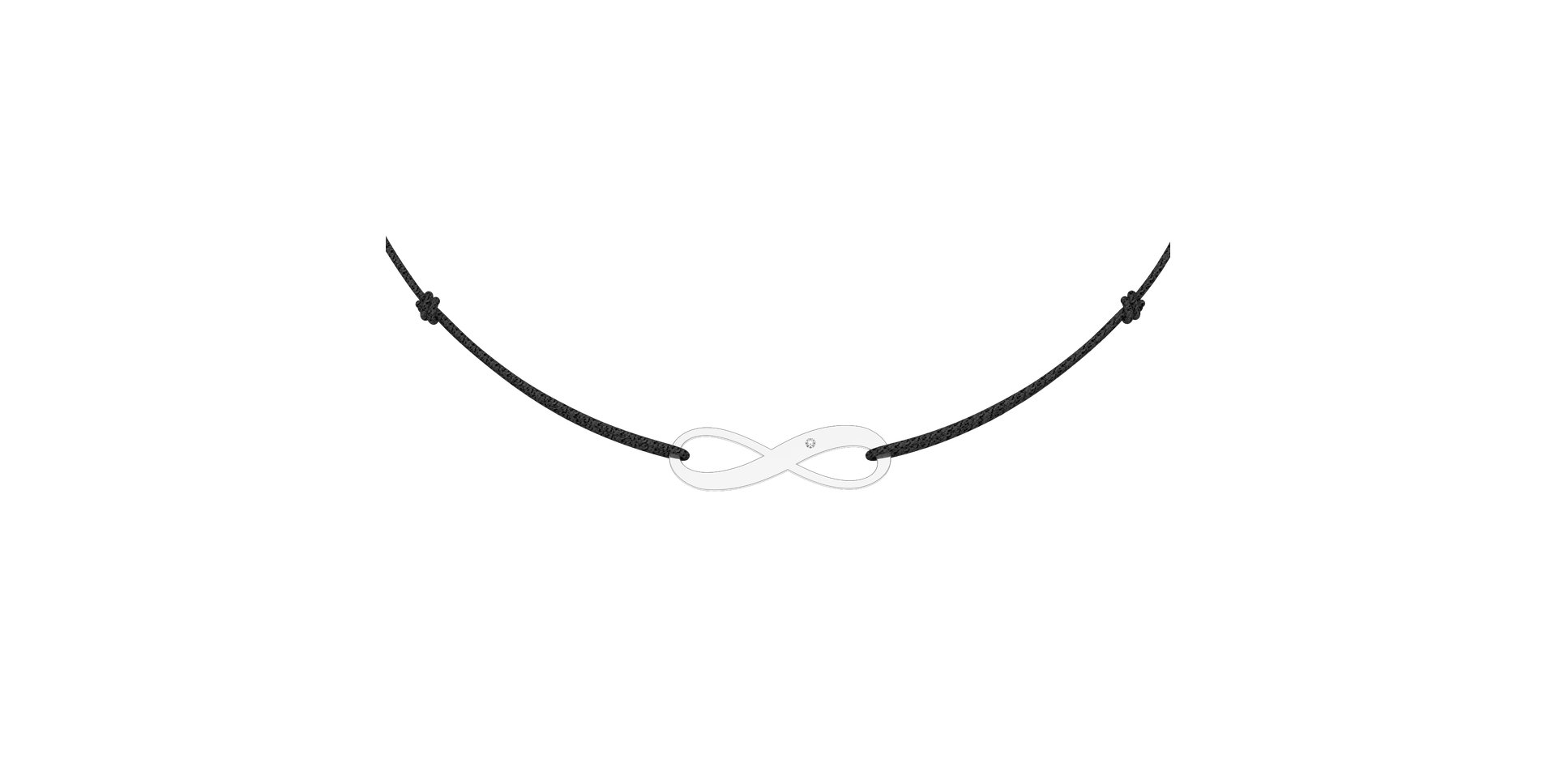 Diamantový náramok so šnúrkou Infinity