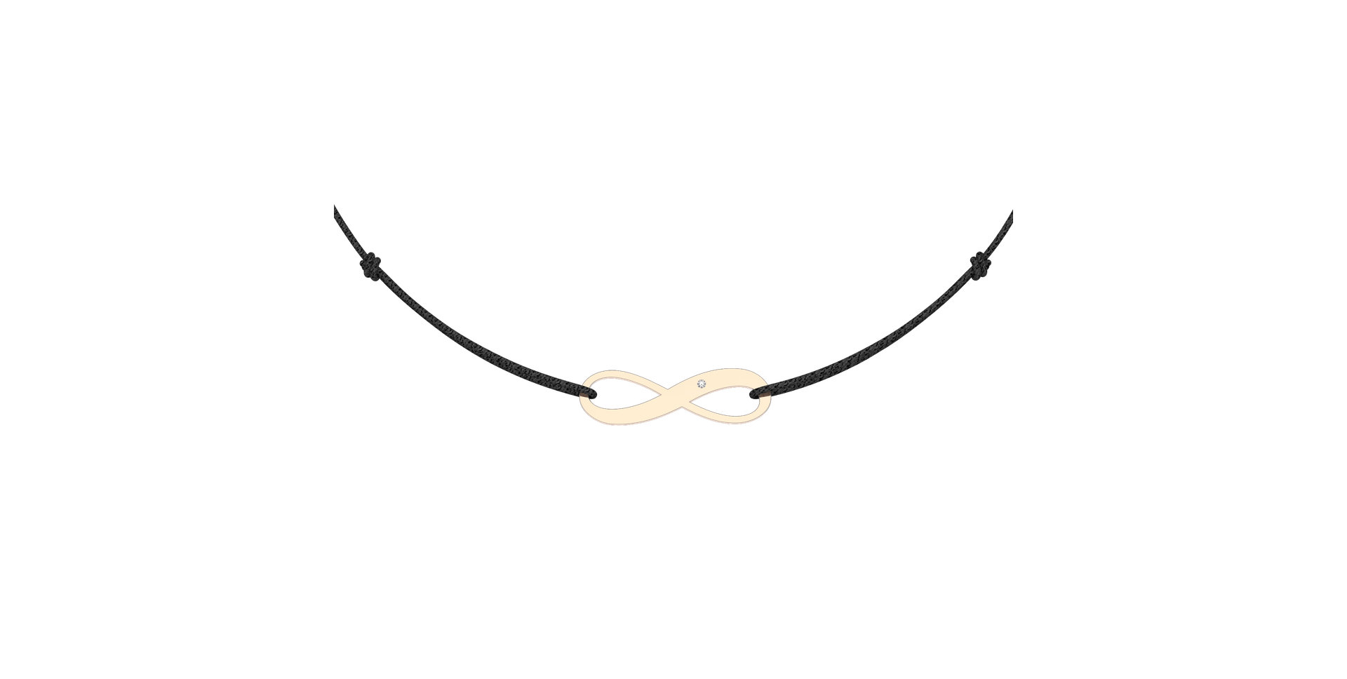 Diamantový náramok so šnúrkou Infinity