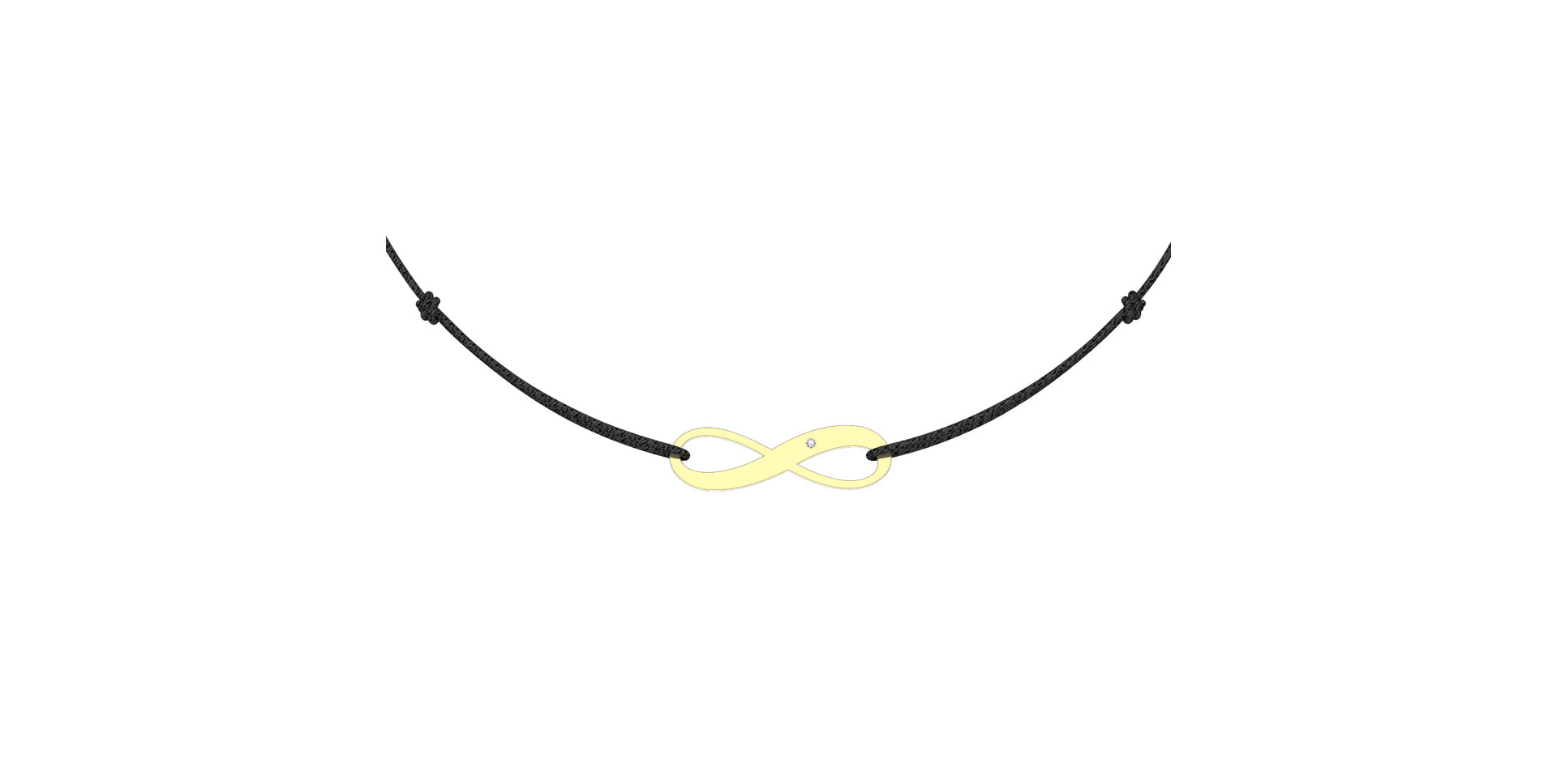 Diamantový náramok so šnúrkou Infinity