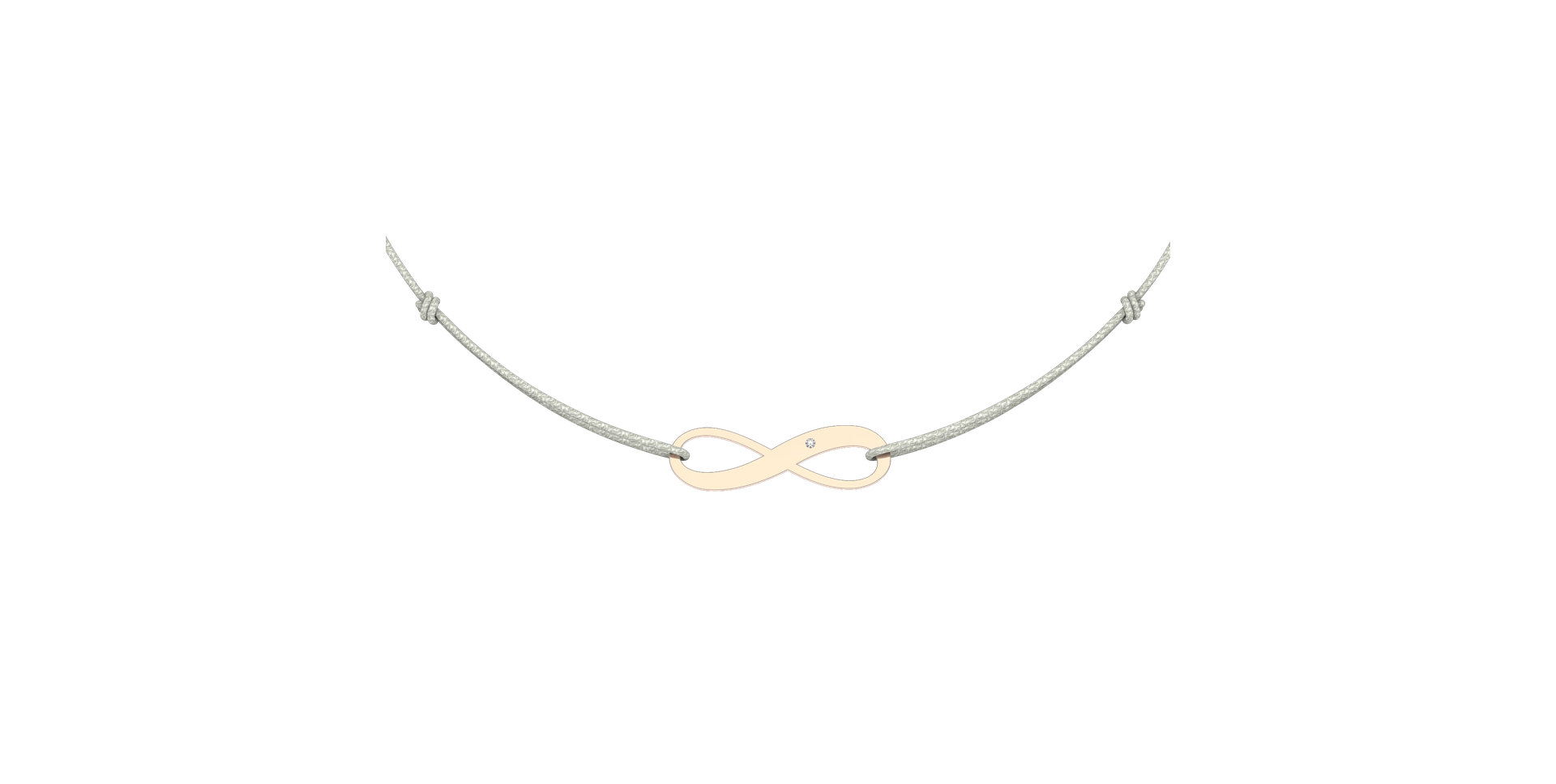 Diamantový náramok so šnúrkou Infinity