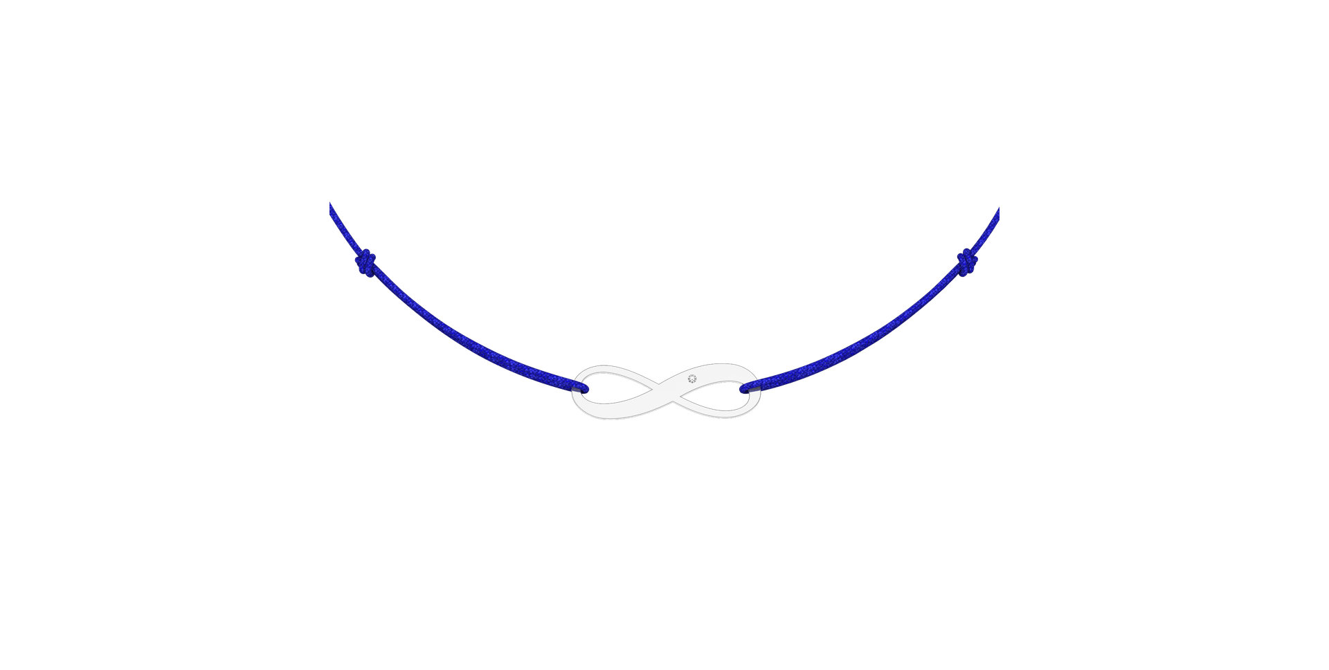 Diamantový náramok so šnúrkou Infinity