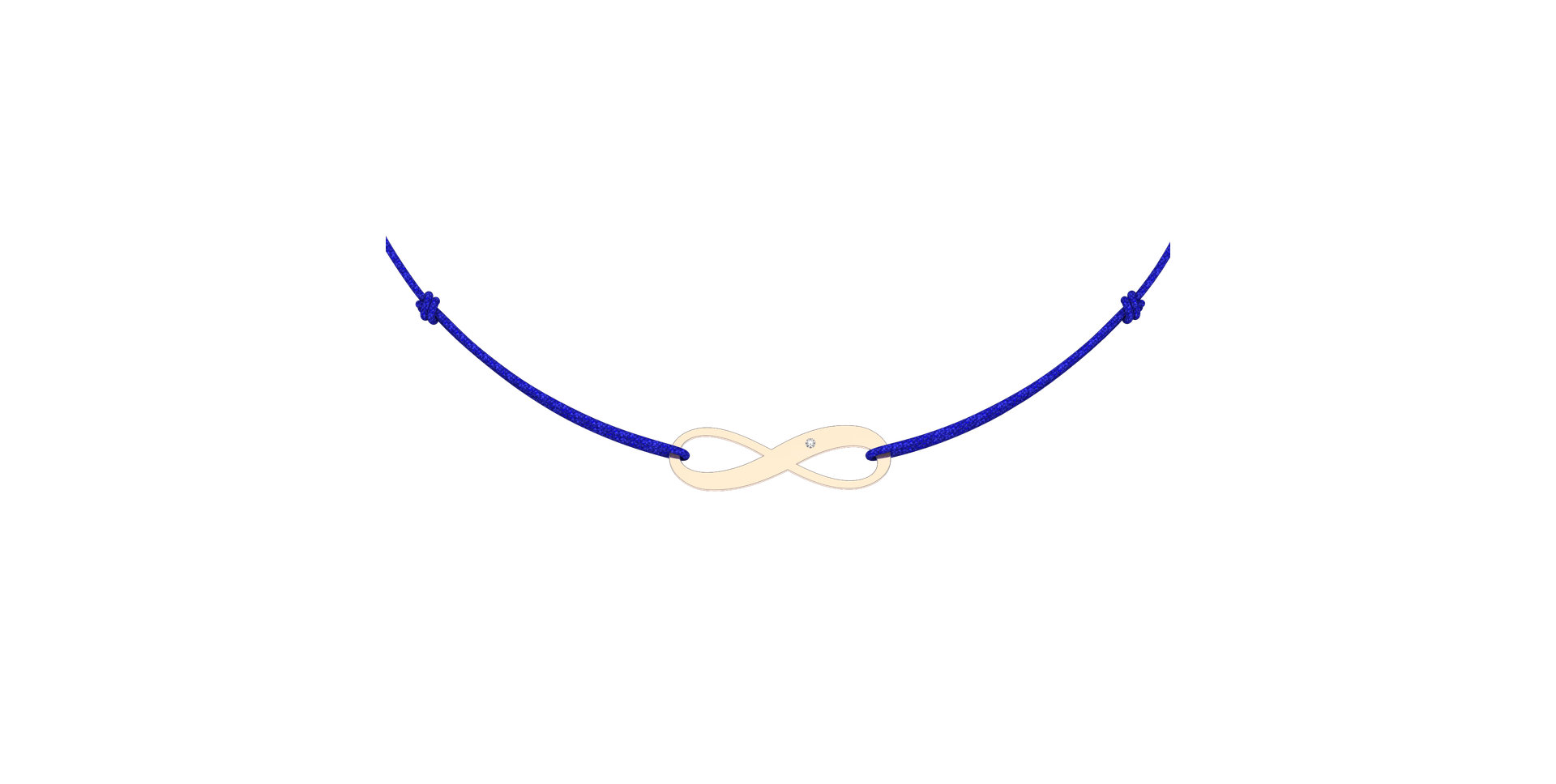 Diamantový náramok so šnúrkou Infinity