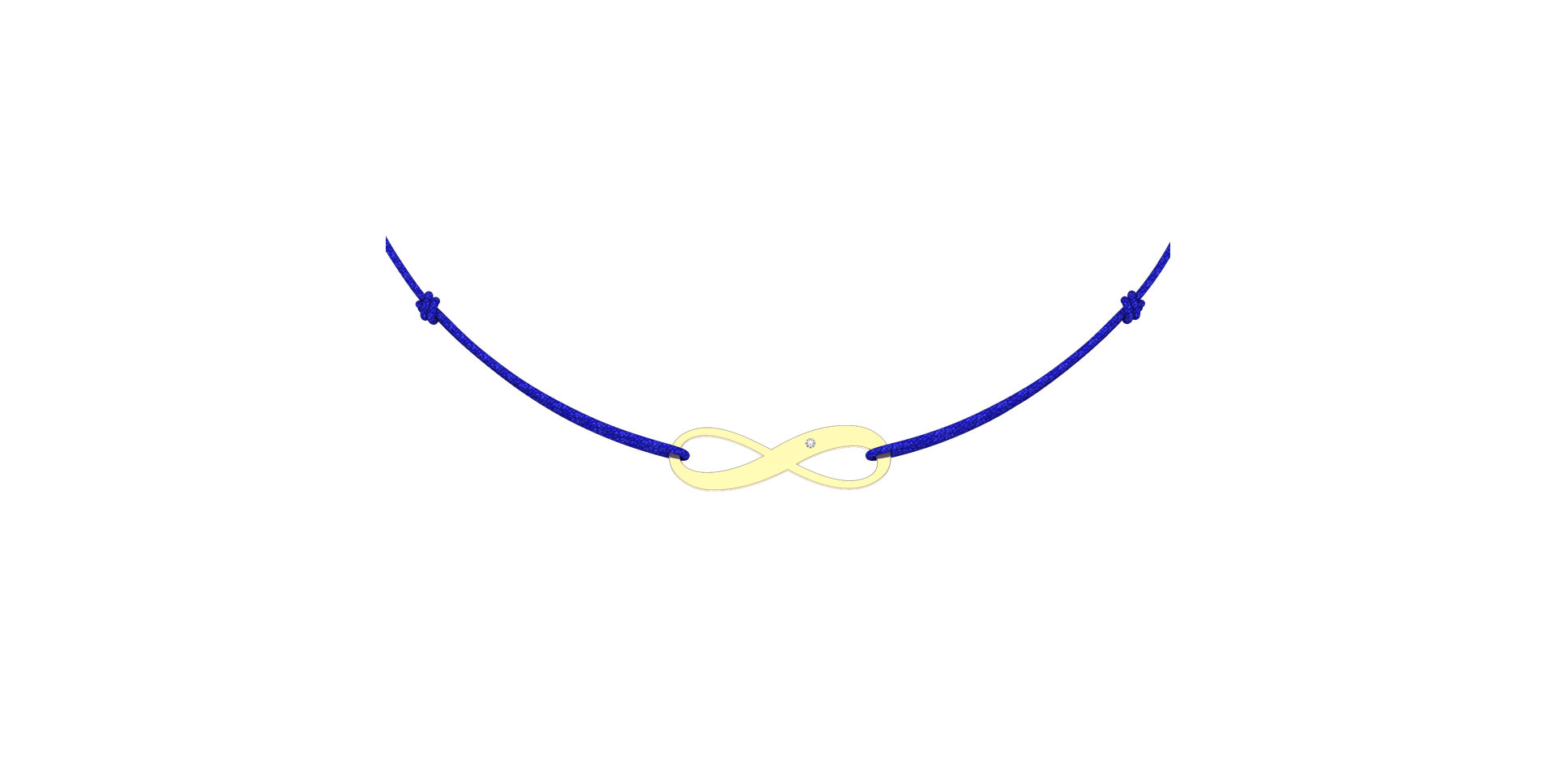 Diamantový náramok so šnúrkou Infinity