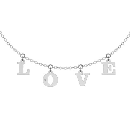 Náramok s diamantom Love