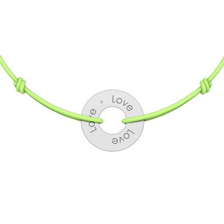 Diamantový náramok so šnúrkou Love Circle