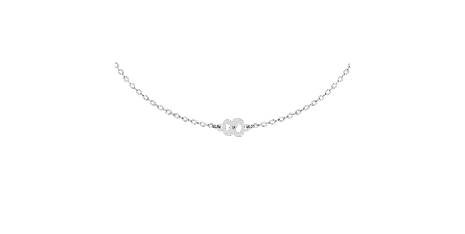 Náramok s diamantom Lucky Eight