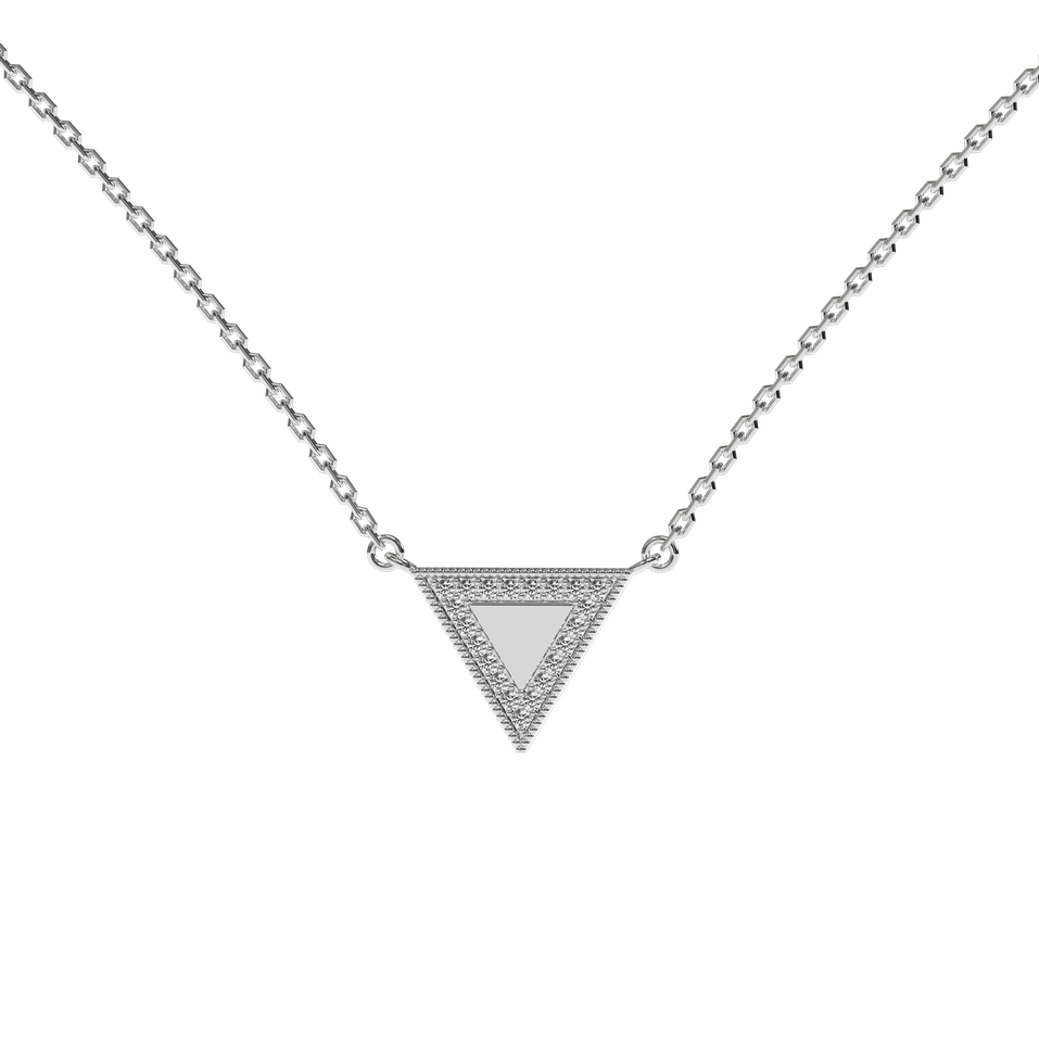 Náhrdelník s diamantmi Charming Triangle