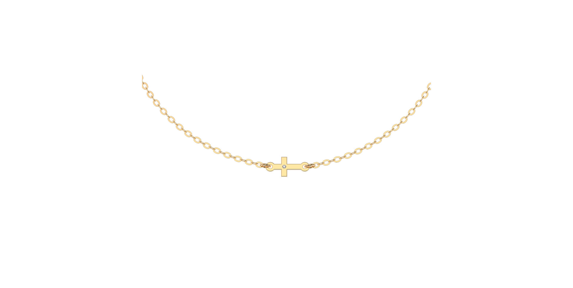 Náramok s diamantom Tiny Cross