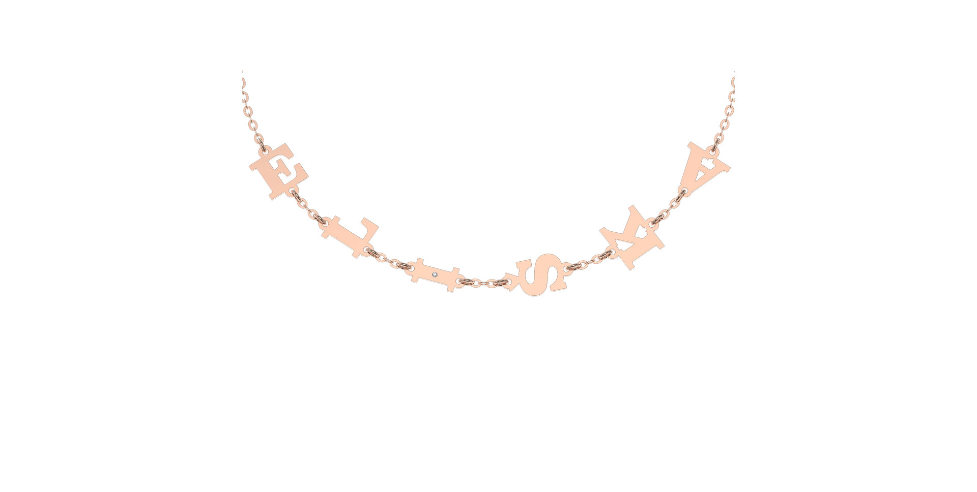 Náramok s diamantom Big Letters