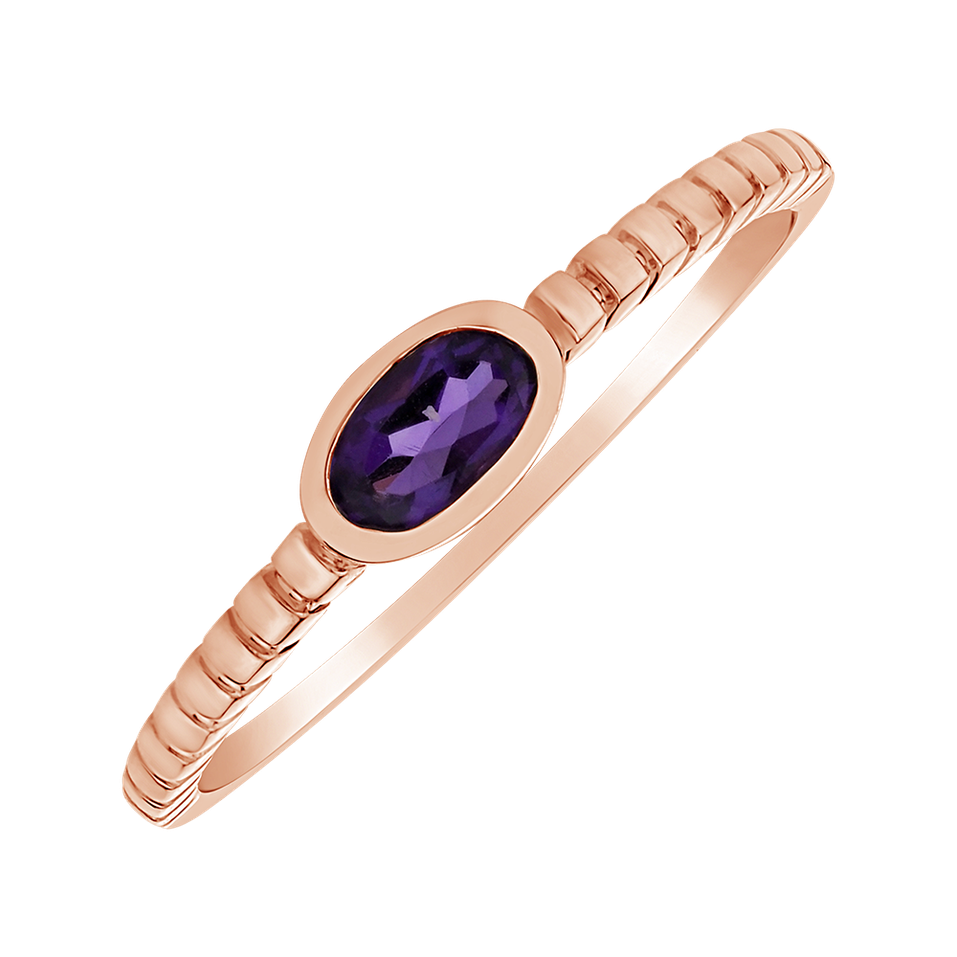 Prsteň s ametystom african Bonbon