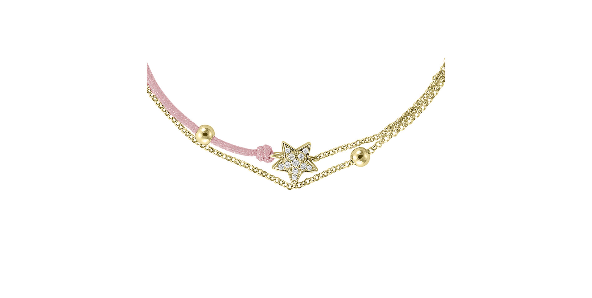 Diamantový náramok so šnúrkou Dream Message