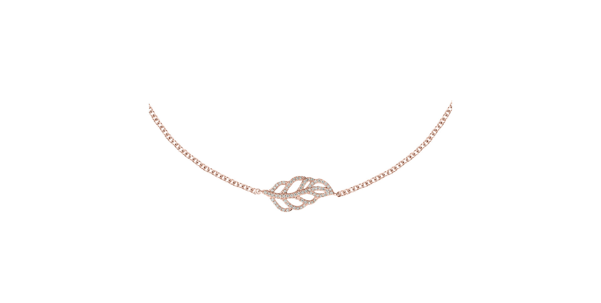 Náramok s diamantmi Diamond Leaf