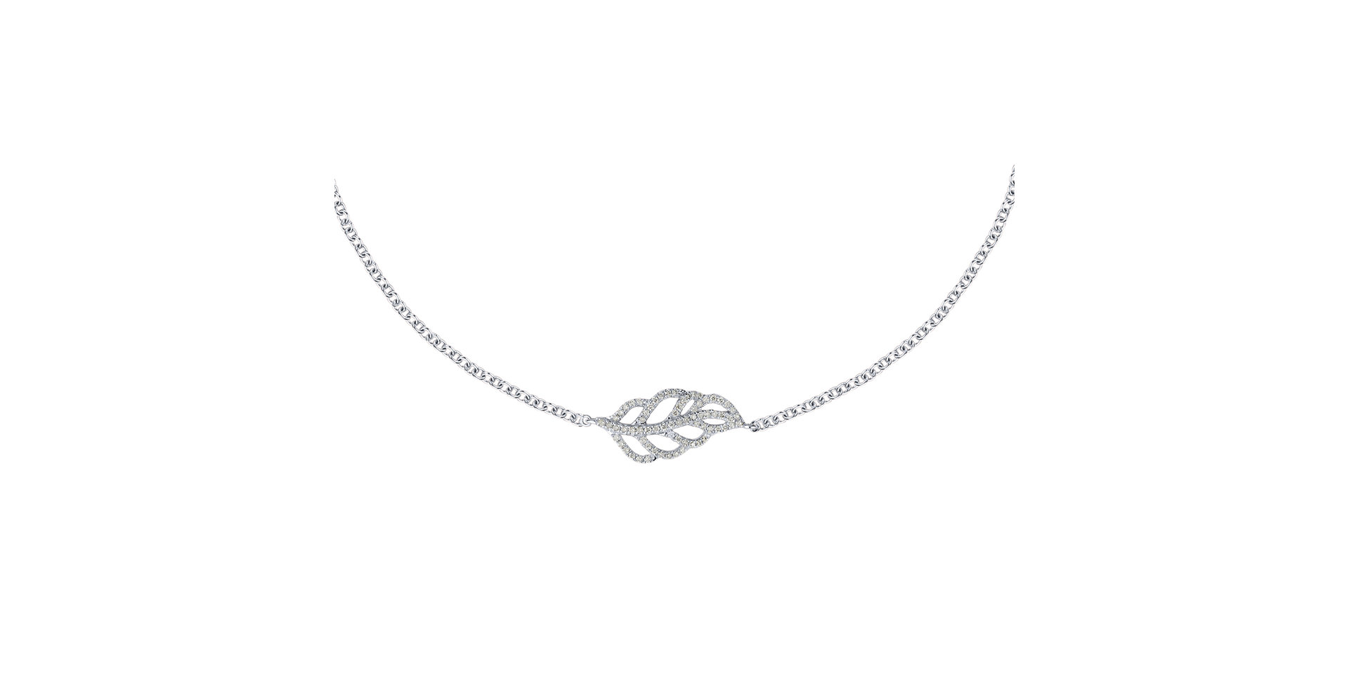 Náramok s diamantmi Diamond Leaf