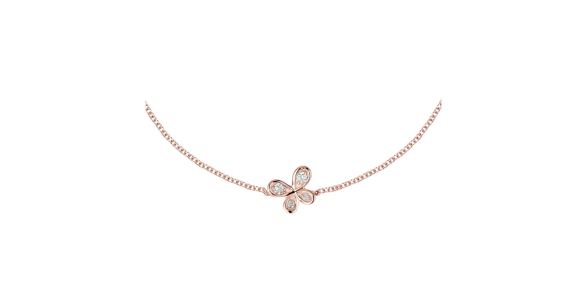 Náramok s diamantmi Little Butterfly